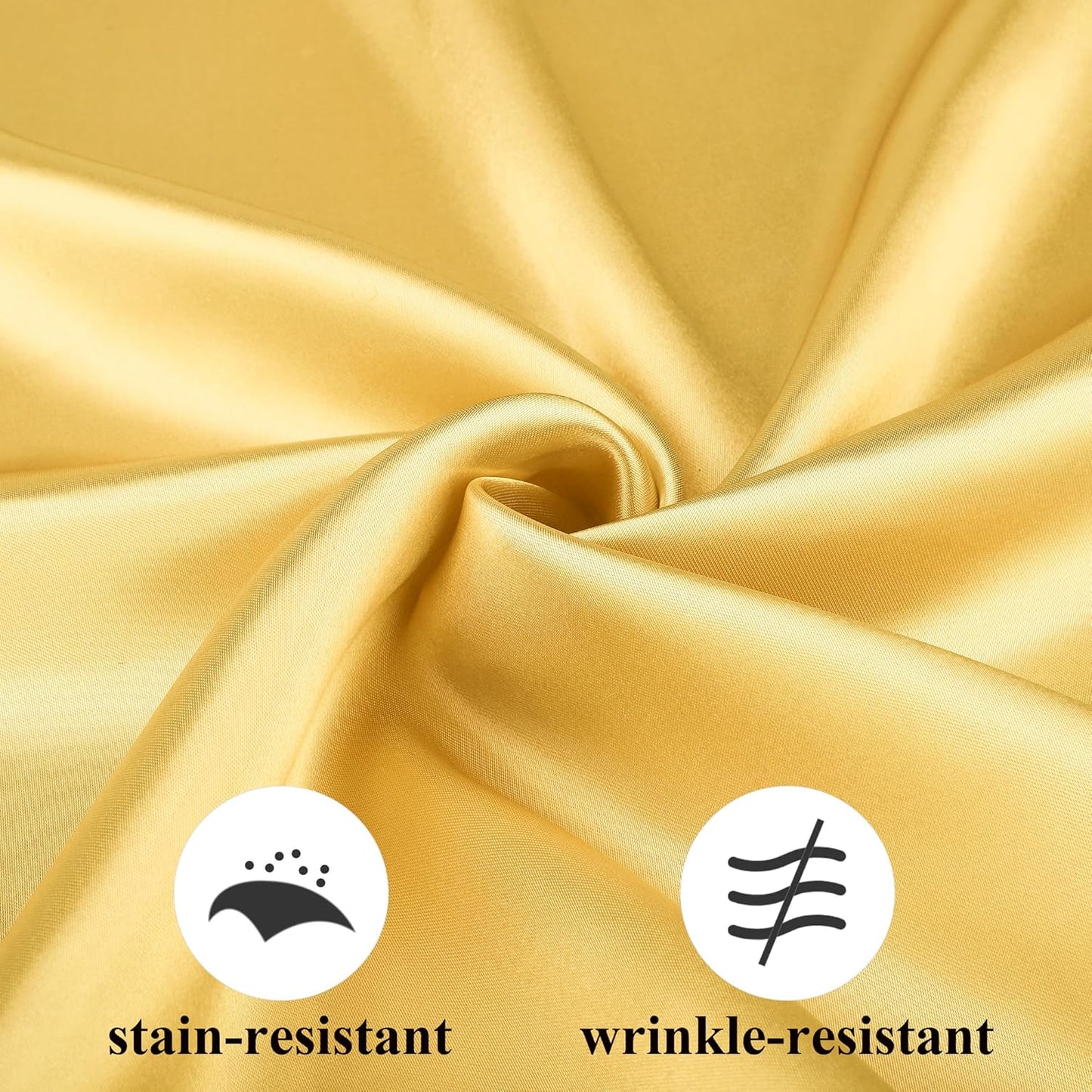 Aneco 12 Pieces Satin Napkin Square 20 x 20 Inches Dinner Napkins Weddings Party Napkin Soft Table Napkins for Romantic Weddings Party Dinner Decoration (Gold)