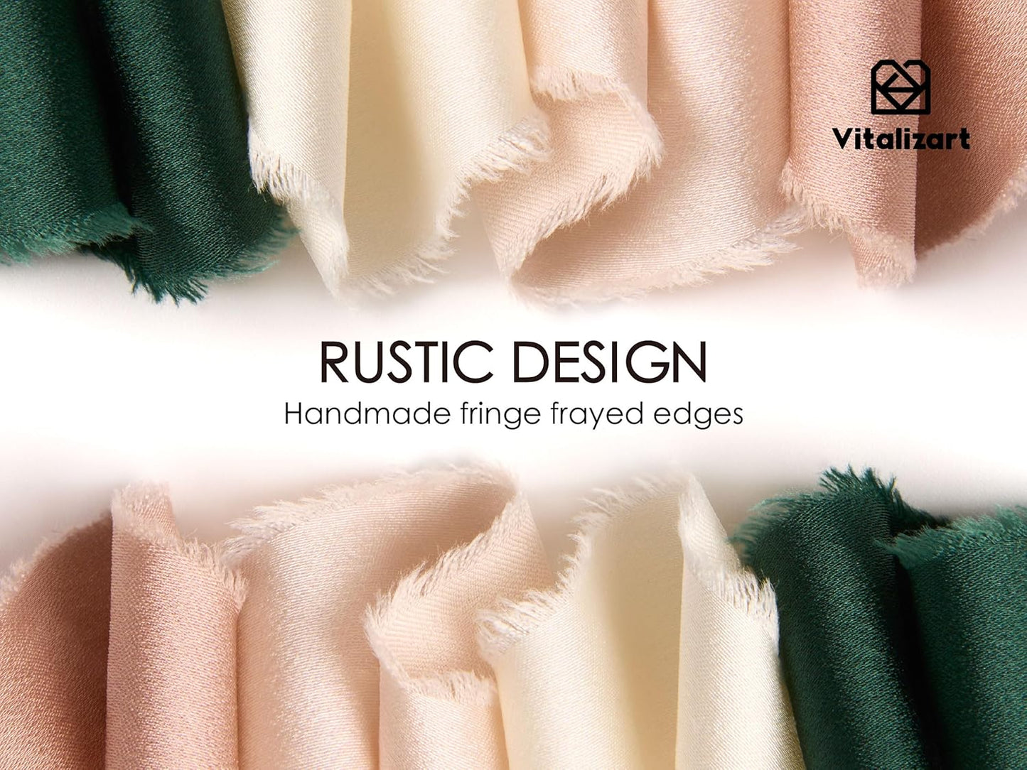 Vitalizart Silk Like Satin Ribbon 1 inch x 30 Yard Dark Green Handmade Frayed Ribbons for Gift Wrapping Baby Shower Wedding Bridal Bouquets Holiday Decor