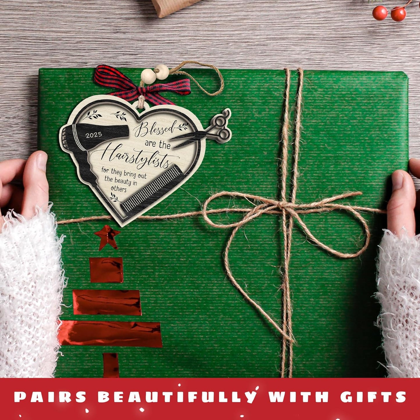 Pawzity Hairdresser Gifts for Women - Hairdresser Ornament, Hair Stylist, Barber, Cosmetology Keepsake - Gifts for Female, Hair Stylist - Wood Hanging Ornament 2025