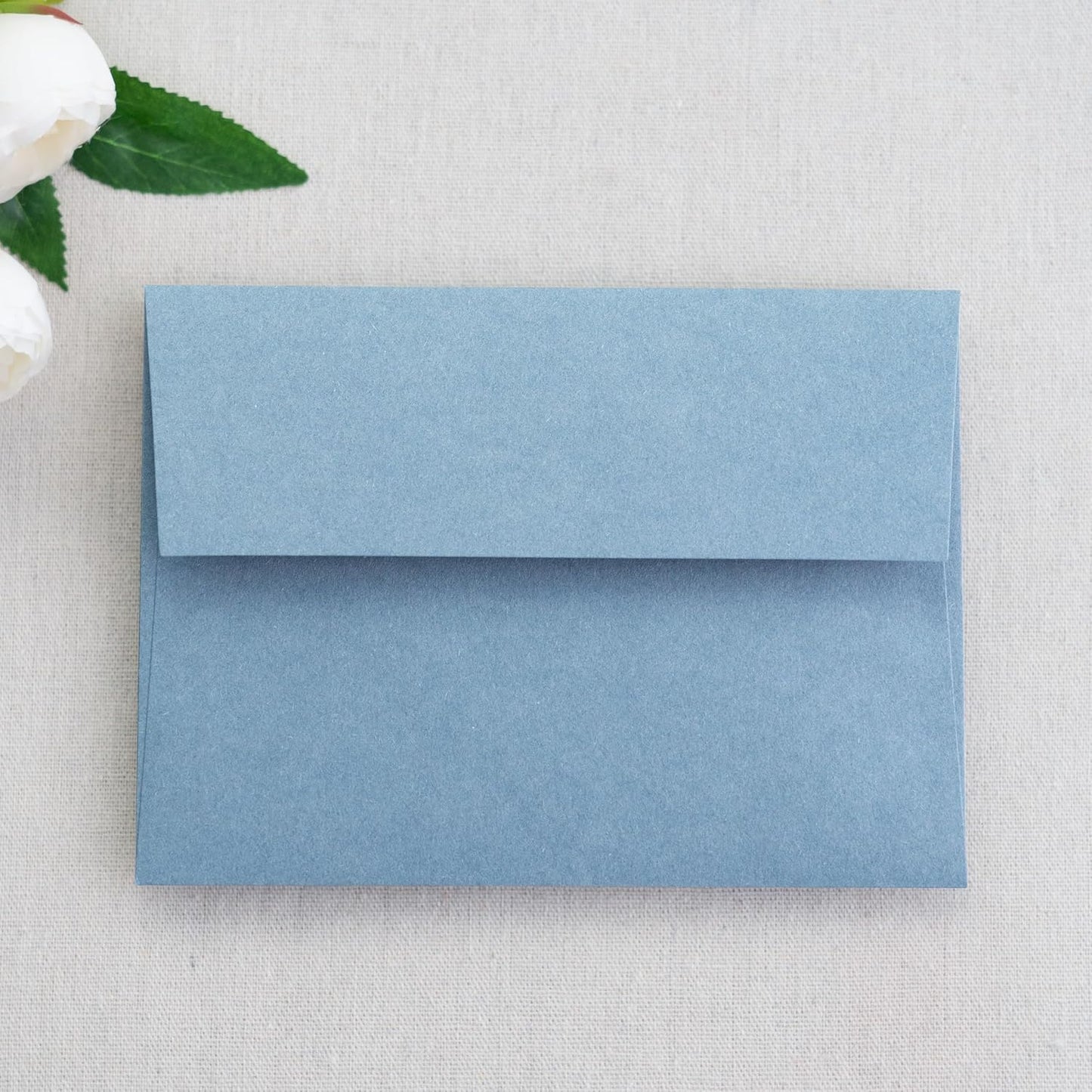 PONATIA 50 Pieces 5x7 Envelopes, Dusty Blue A7 Envelopes Self Seal for Weddings, Invitation Cards, Photos, Postcards, Greeting Cards Mailing, Baby Shower, Graduation, Christmas Gift Cards
