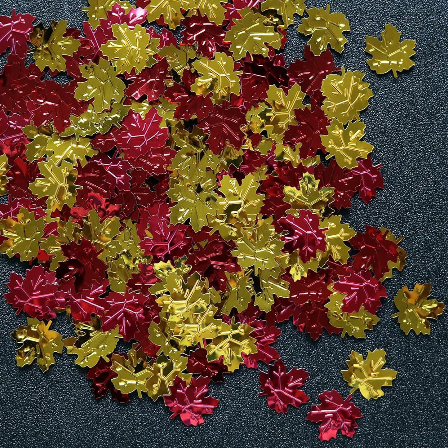 Maple Leaves Confetti,168pcs Fall Leaves Party Table Decorations Scatter Foil Confetti for Autumn Harvest Thanksgiving Wedding Throwing Table Decoration Glitter Party Supplies (orange 2)