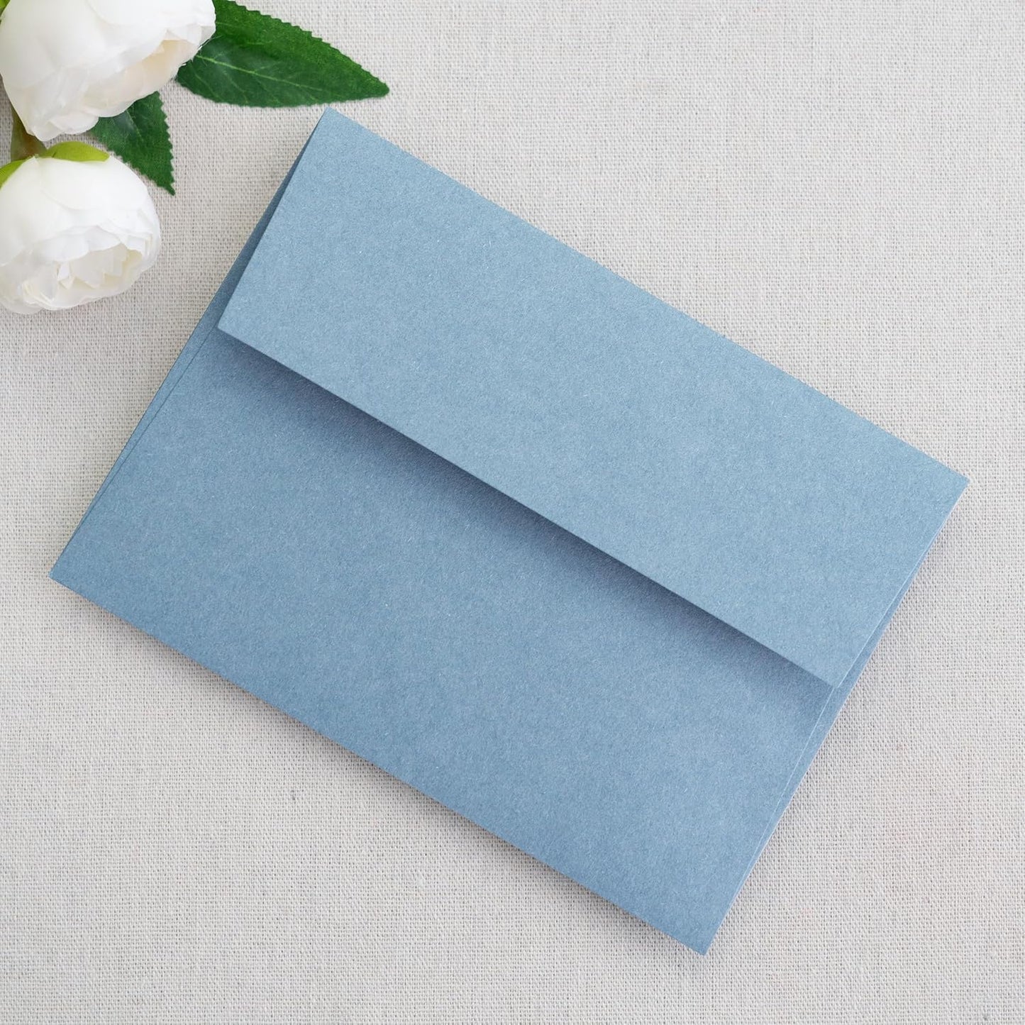 PONATIA 50 Pieces 5x7 Envelopes, Dusty Blue A7 Envelopes Self Seal for Weddings, Invitation Cards, Photos, Postcards, Greeting Cards Mailing, Baby Shower, Graduation, Christmas Gift Cards