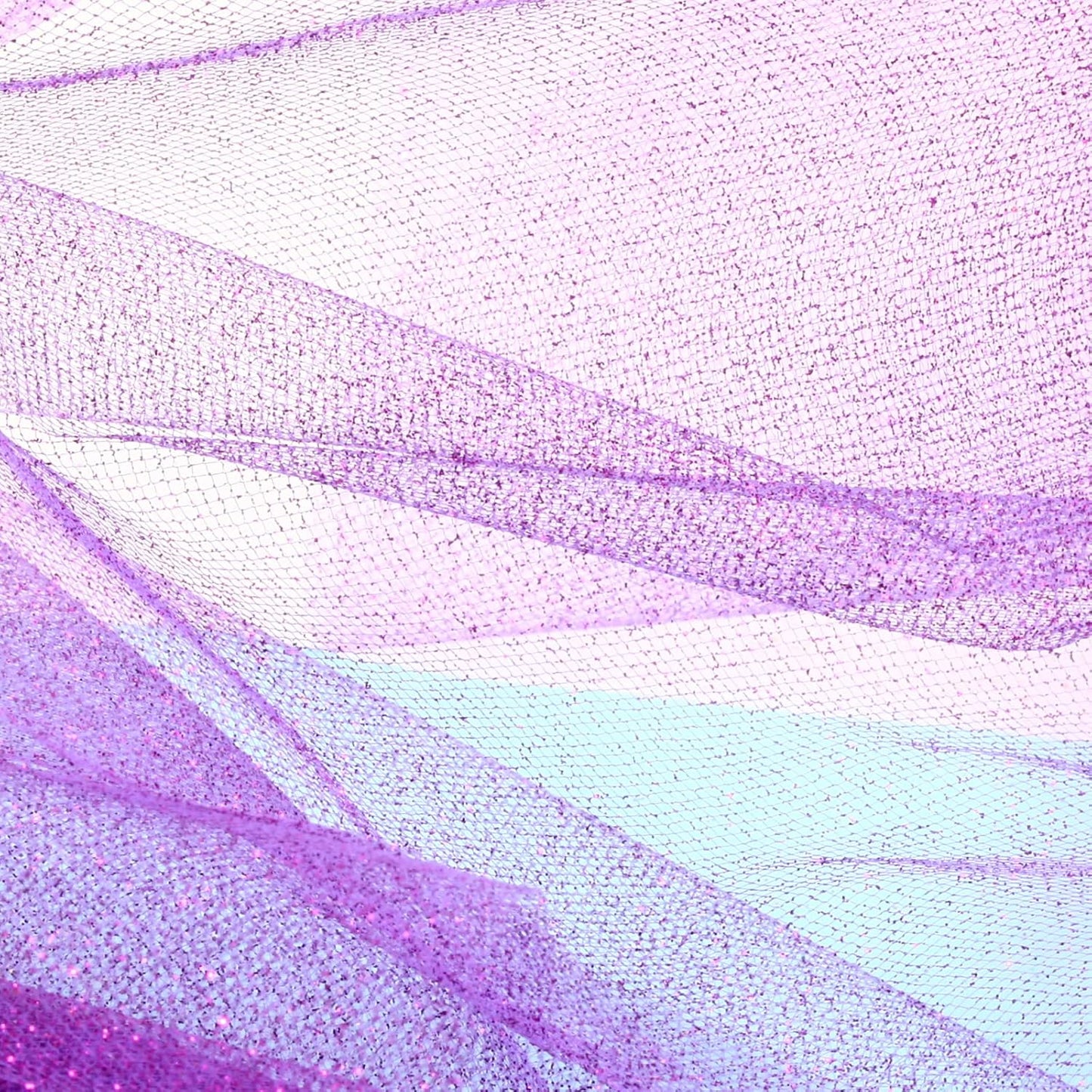 Sparkling Tulle Rolls, 15” by 30 Yards (90FT) Glitter Tulle Spool Ribbon Fabric for Wedding Birthday Bridal Shower Tutu Skirt Party Gift Wrapping(Purple)