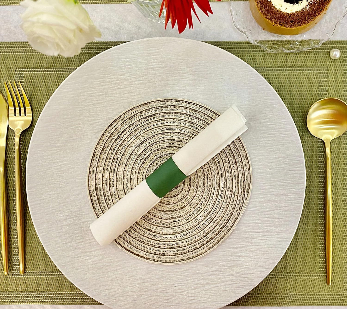 Germiwipe St. Patrick's Day Napkin Bands,Paper Napkin Rings Self Adhesive,Silverware Wraps Bands (Huntre Green-500 pcs)