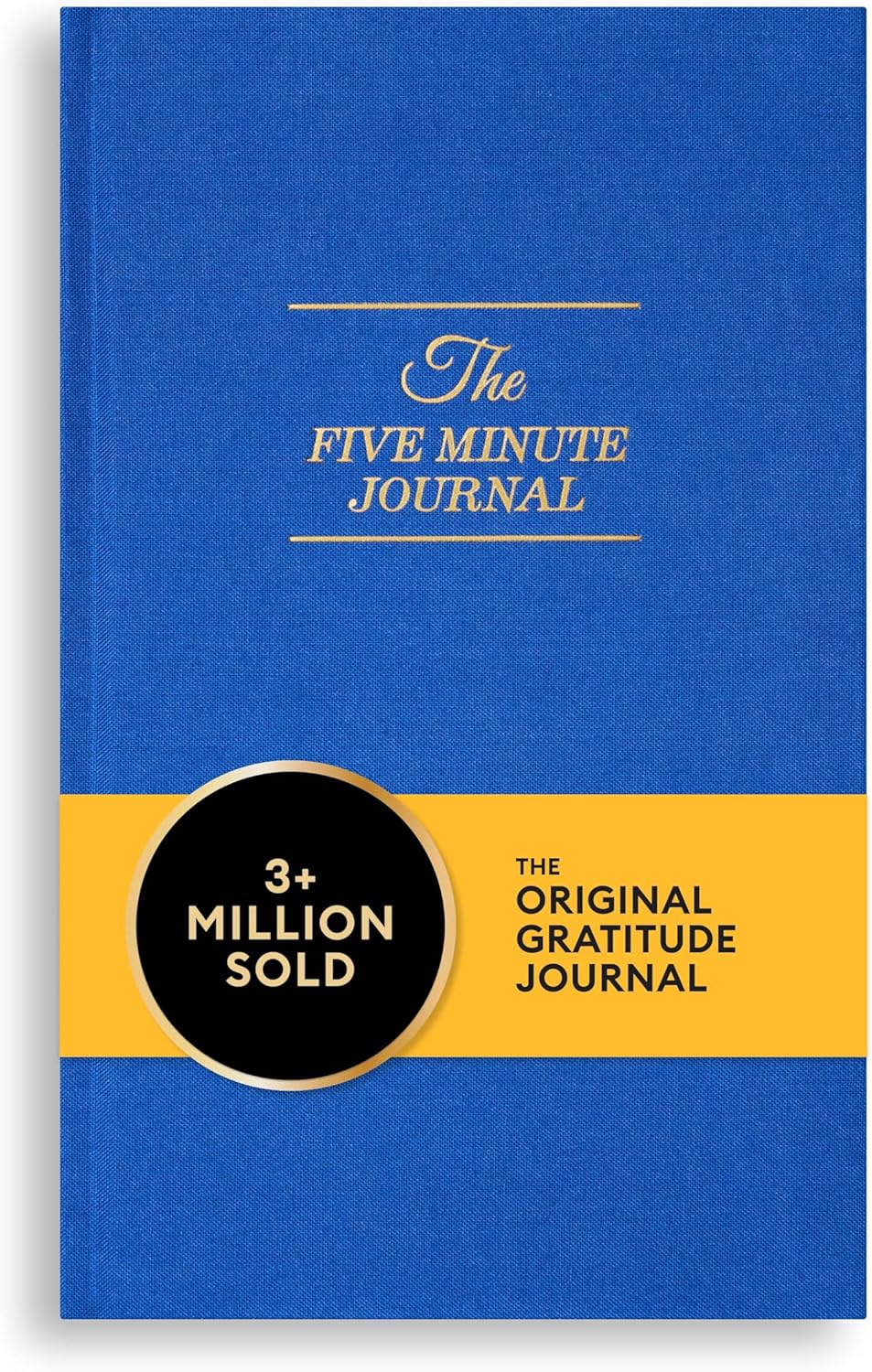 Intelligent Change The Five Minute Journal, Original Daily Gratitude 2025, Reflection & Manifestation for Mindfulness, Undated Daily with Gold Foiling, Plastic-Free, Blue