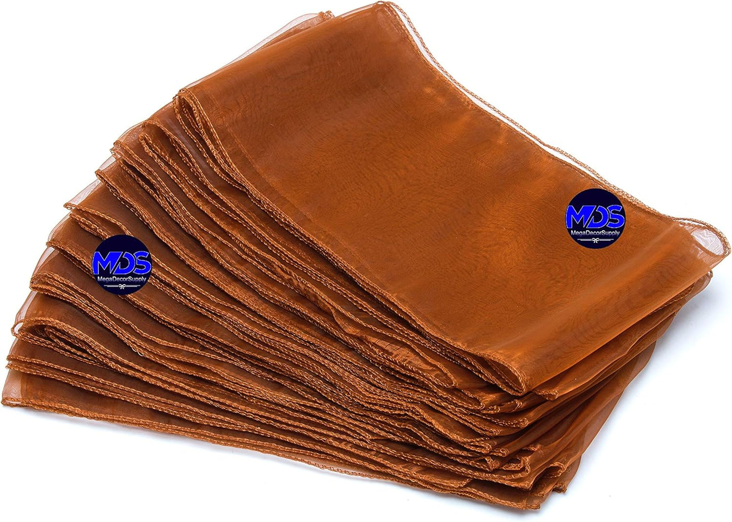 MDS Pack of 300 PCS Organza Chair Sashes Wider Dining Chair Bows Ribbon Tie Back for Wedding Party Birthday Bridal Shower Reception Event Banquet Home Chair Cover Decoration - Bronze