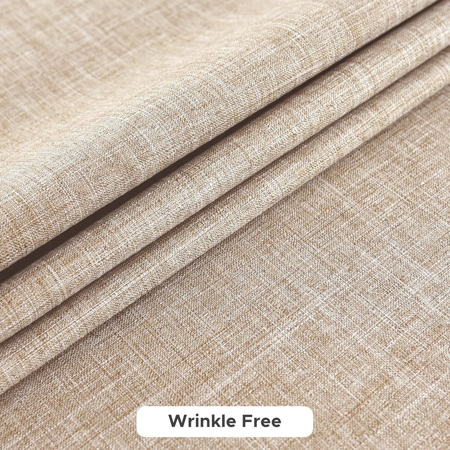 Fitable Faux Linen Tablecloths for Rectangle Tables: Water & Stain Resistant Farmhouse Table Cloth, Washable Burlap Textured Table Covers for Kitchen Dining Party(2 Pack, 60x120 Inch, Beige)