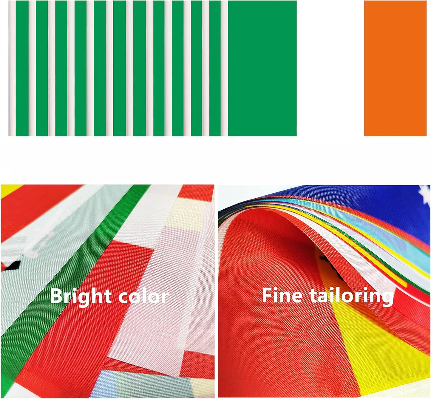 12 Pack Ireland Desk Flags Set, Irish Small Mini Table Office Flags With 12" Solid Black Pole, Black Base and Spear Top, Miniature Desktop Flag, Home Decoration, Office Decoration, Festival