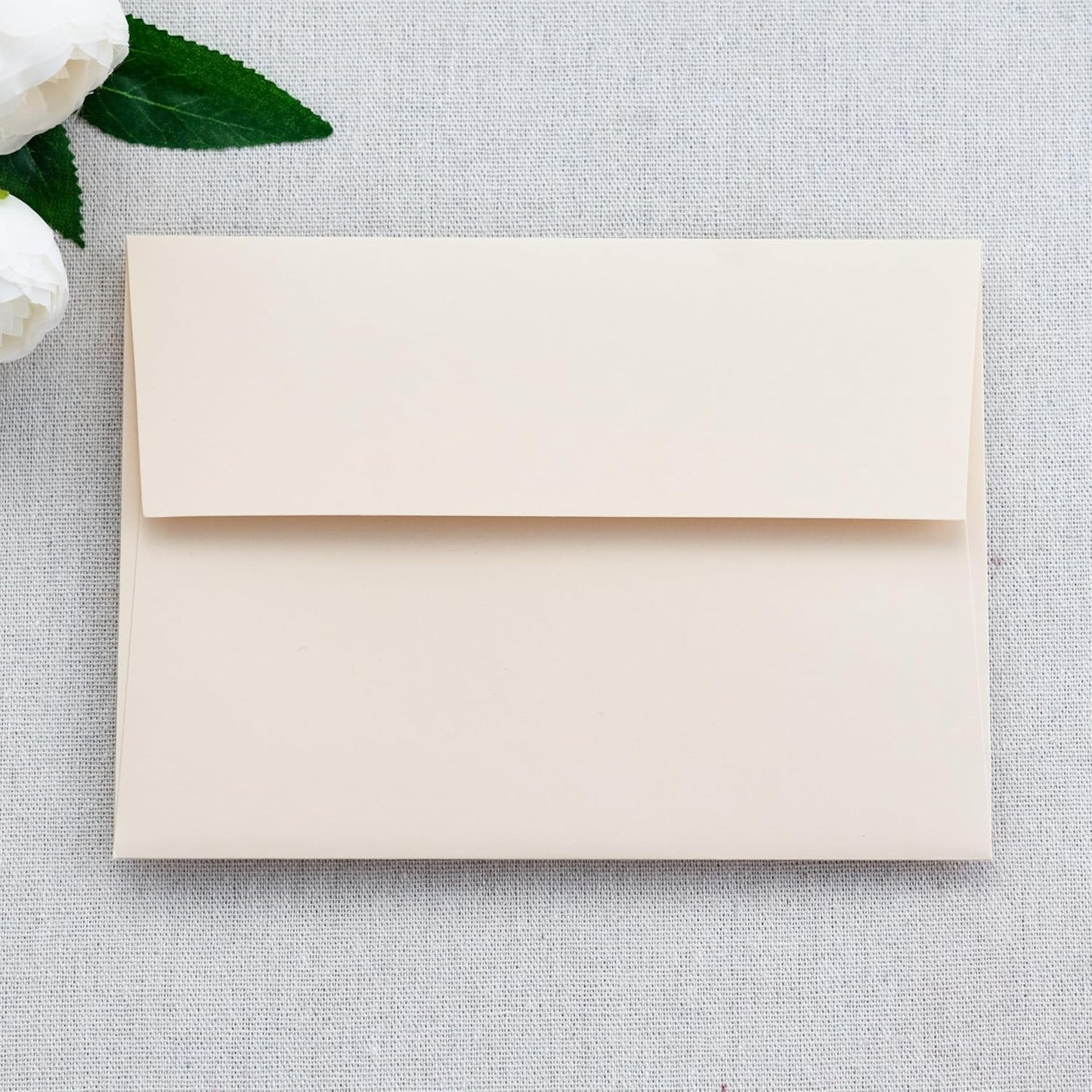 PONATIA 50 PCS 5x7 Envelopes, Self- Adhesive Cream A7 Envelopes for Weddings, Invitation Cards, Photos, Postcards, Greeting Cards Mailing, Baby Shower, Graduation, Christmas Gift Cards