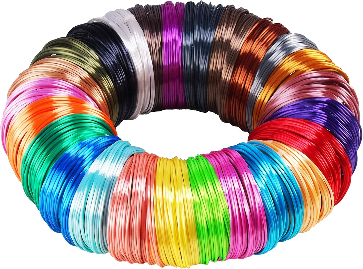 25 Colors Silk Shiny PLA Filament Sample Pack, Each Color 4 Meter Length, Total 100m 3D Printer 3D Pen Material Refill, with Extra 2 Finger Caps by MIKA3D
