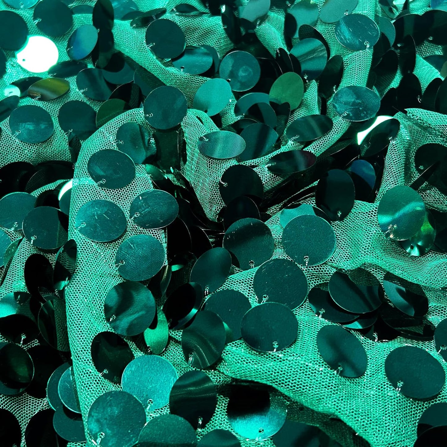 HH 9x9FT Green Big Sequin Backdrop Curtains, Sequin Photo Backdrop Payette Backdrop Curtain Panels, Shimmer Fabric Photography Backdrop for Wedding Party Christmas Decoration