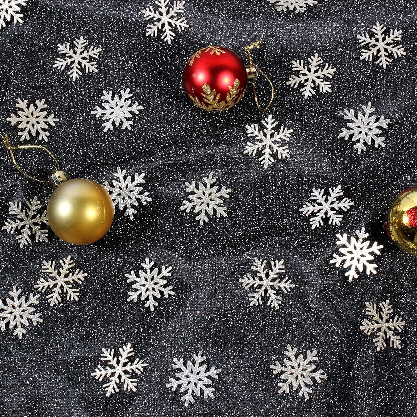 200PC Silver Glitter Snowflake Confetti Winter Wonderland Baby Shower Decoration Winter Onederland Table Scatter Christmas Wedding Birthday Party Supplies