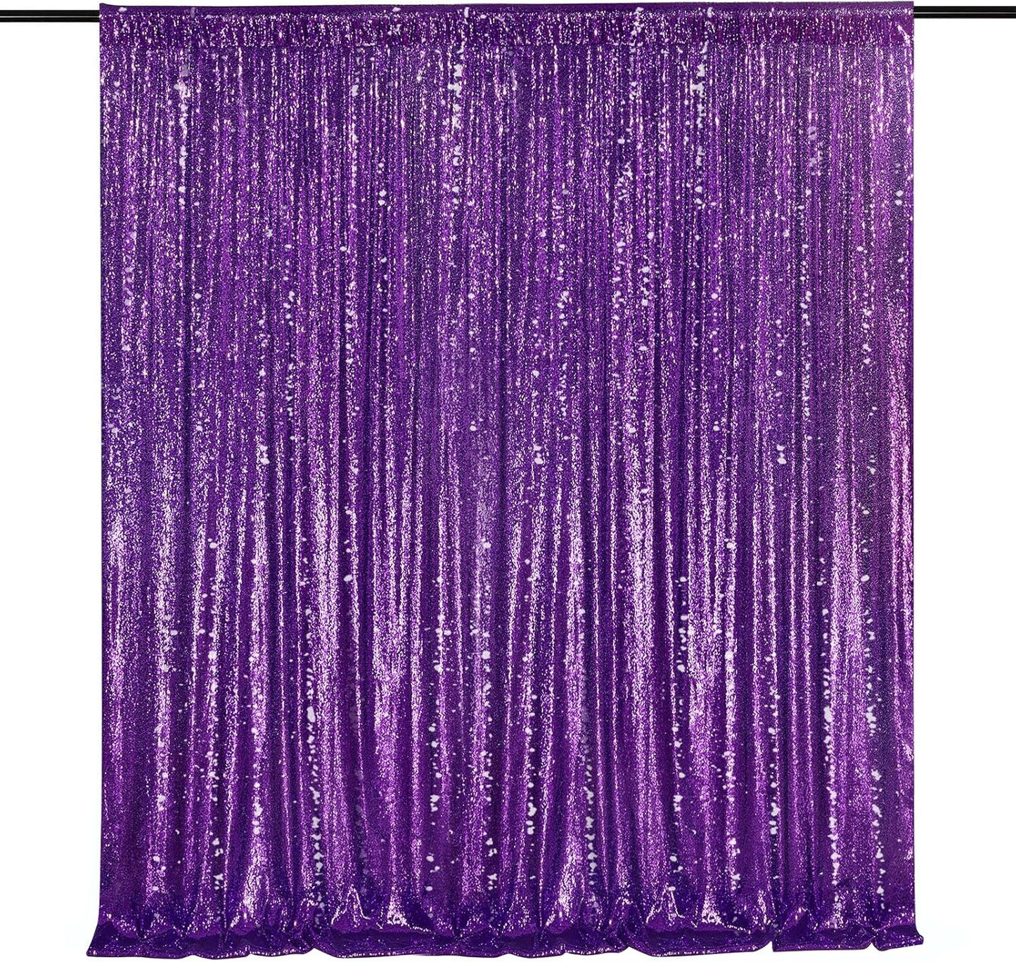 10ft x 10ft Purple Sequin Backdrop Glitter Halloween Party Backdrop Curtains Photo Background for Stage Wedding Baby Shower Decorations