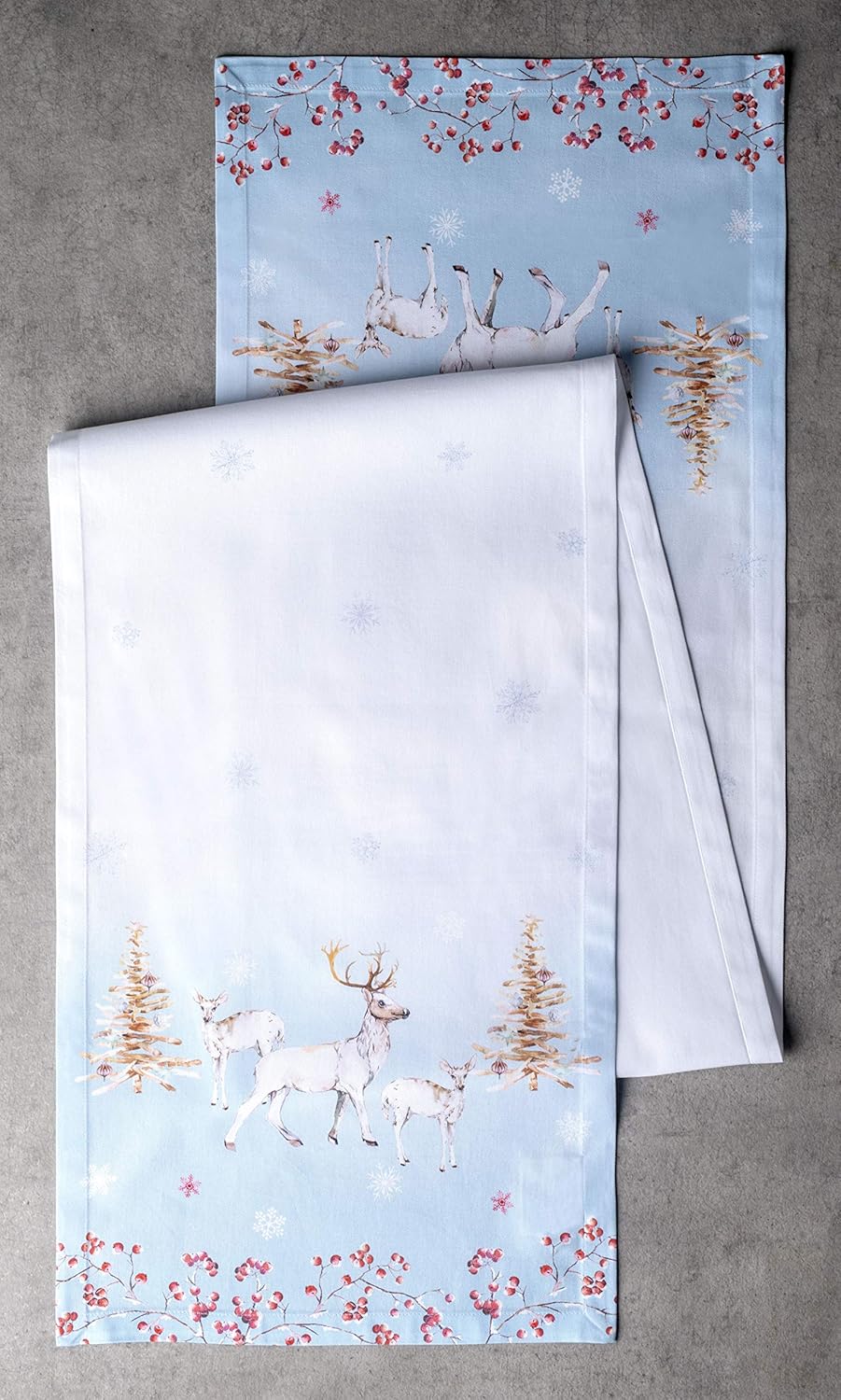 Maison d' Hermine Table Runner 100% Cotton Single Layer Table Runners 60 inches Long Decorative for Home Kitchen Dining Party Baby Shower Wedding Bridal Shower (Fairytale Forest, 14.50" x 60")