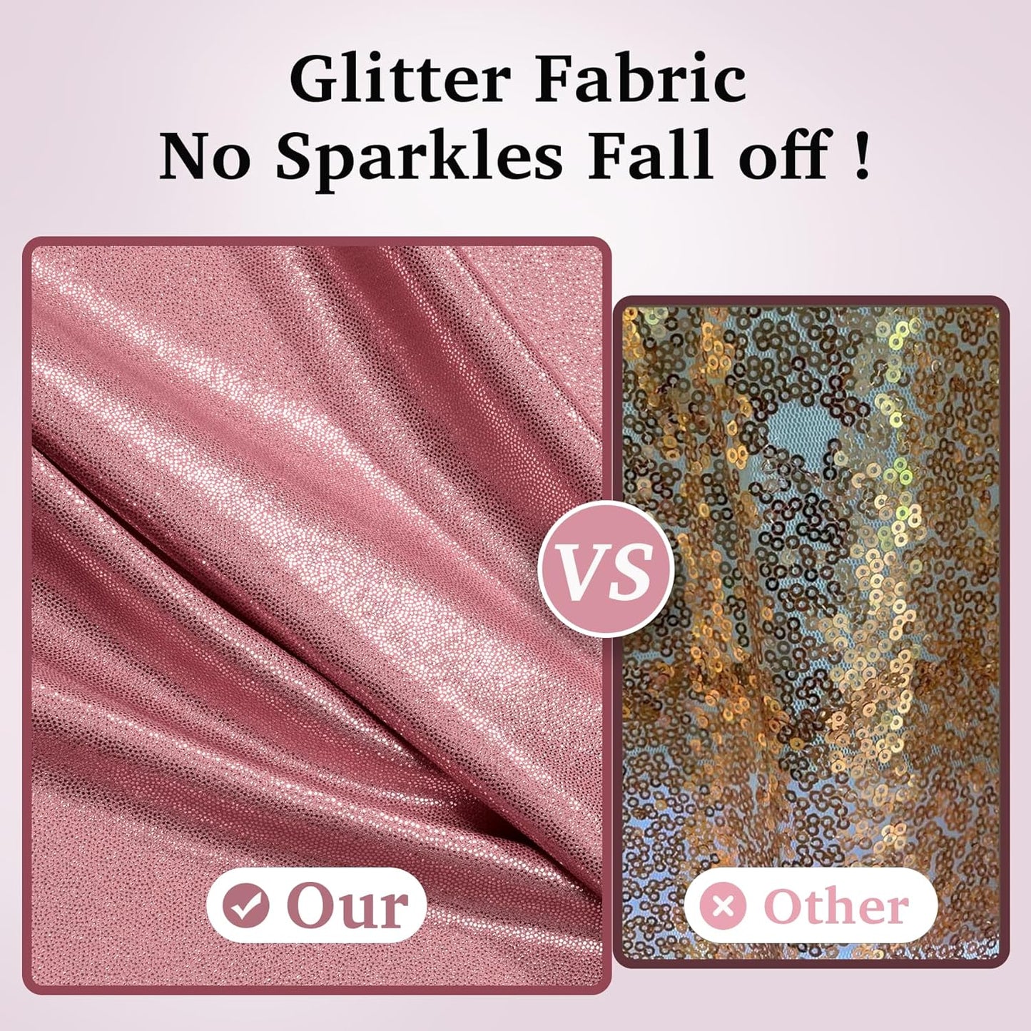 20ftx10ft Rose Gold Sequin Backdrop Curtain Panels for Parties, Wrinkle Free Glitter Photo Backdrop Drapes 4 Panels 5x10FT Shimmer Back Drop Cloth for Wedding Birthday Christmas Photography Background