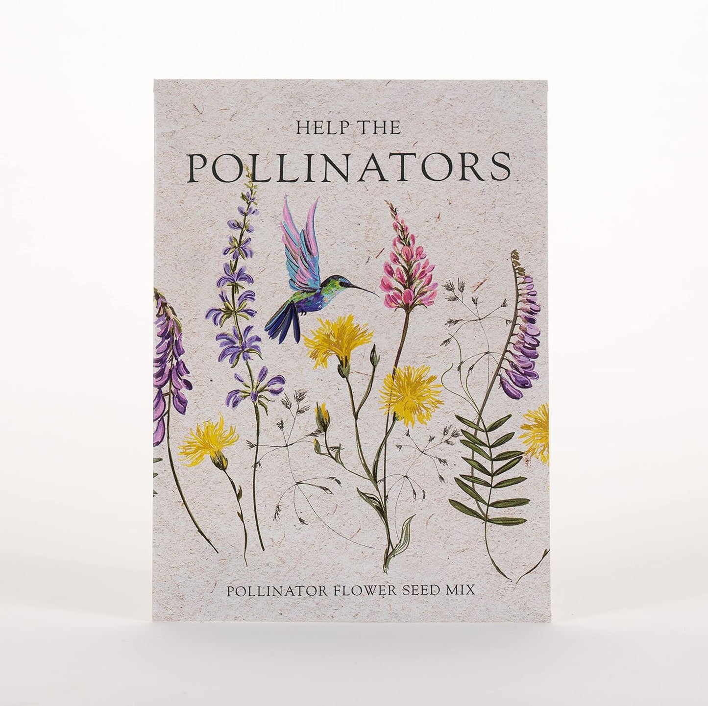 Bentley Seed Co. | Help Pollinators Kraft Hummingbird | 25 Non-GMO, Non-Coated Wildflower Seed Packets for Planting | Flower Seeds | Garden Seed to Grow Live Plants | A Beautiful Gift