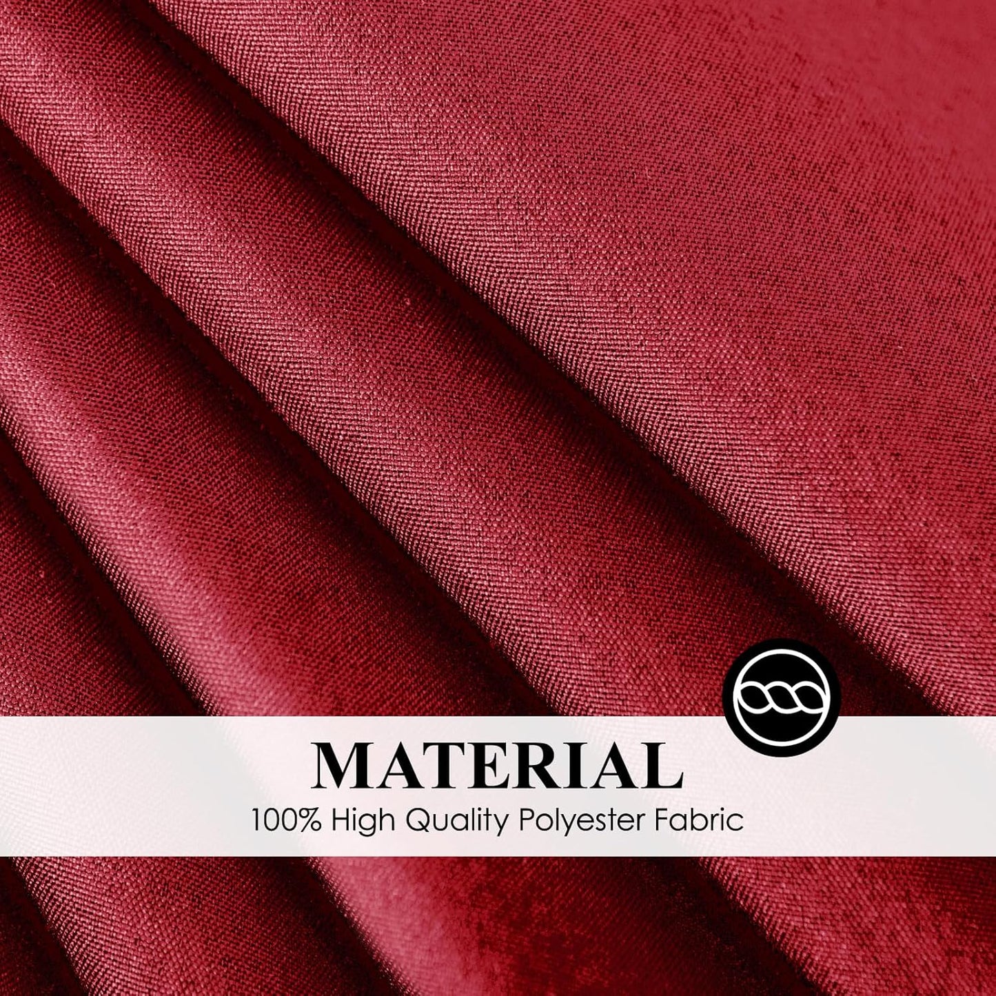 Round Tablecloth 120 Inch Tablecloth 6 Pack Red Table Cloths Washable Decorative Linen Polyester TableClothes Cover for Dining Table Banquets Buffet Parties and Wedding