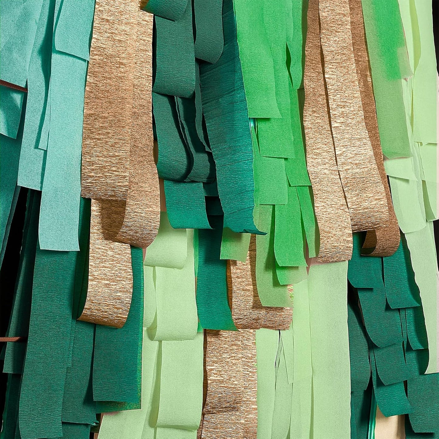 PartyWoo Green Crepe Paper Streamers 4 Rolls 328 ft Pack of Dark Light Pastel Lime Green Crepe Paper for Graduation Christmas Jungle Birthday Anniversary Party Decorations (1.8 Inch x 82 Ft/Roll)