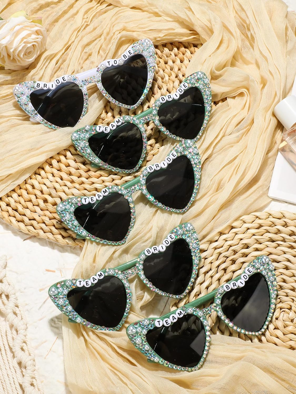 6 Pcs Bride Sunglasses Bachelorette Sunglasses Party Favors for Bridesmaids for Wedding Party Bride to Be Gifts