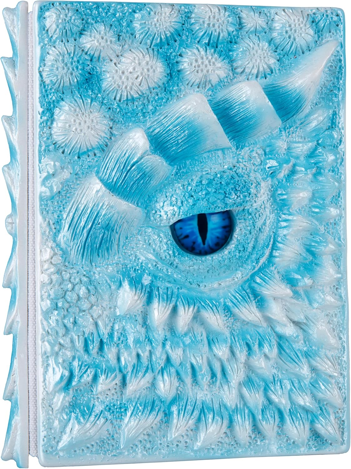 3D Dragon Eye Embossed Journal,Resin Engraving Notebook,Dnd notebook for Dragon Lovers ，Blank Paper,Hardcover Travel Notepad for Writing,Sketchbook,Collection,Gift,Decoration A4 and A5 Size (A5-Ice dragon)