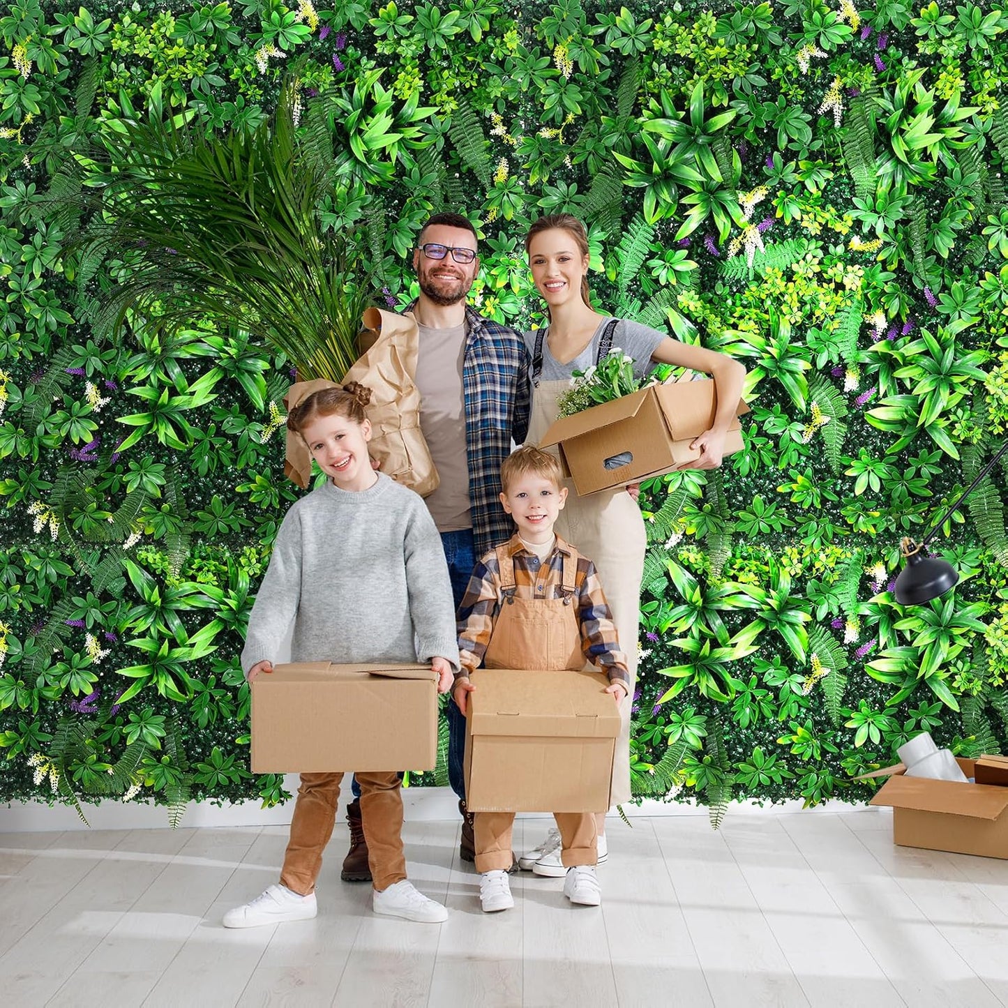 Artificial Grass Wall Panels 20"x20"(6pcs), Hedge Green Wall Decor Backdrop, UV-Anti Fake Greenery Plant Wall Boxwood Panels for Privacy Fence Screen Outdoor Indoor Wedding Garden Backyard