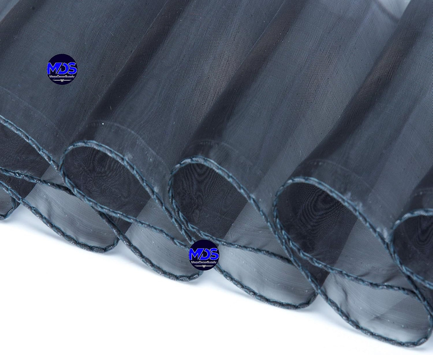 MDS Pack of 25 PCS Organza Chair Sashes Wider Dining Chair Bows Ribbon Tie Back for Wedding Party Birthday Bridal Shower Reception Event Banquet Home Chair Cover Decoration - Silver Gray