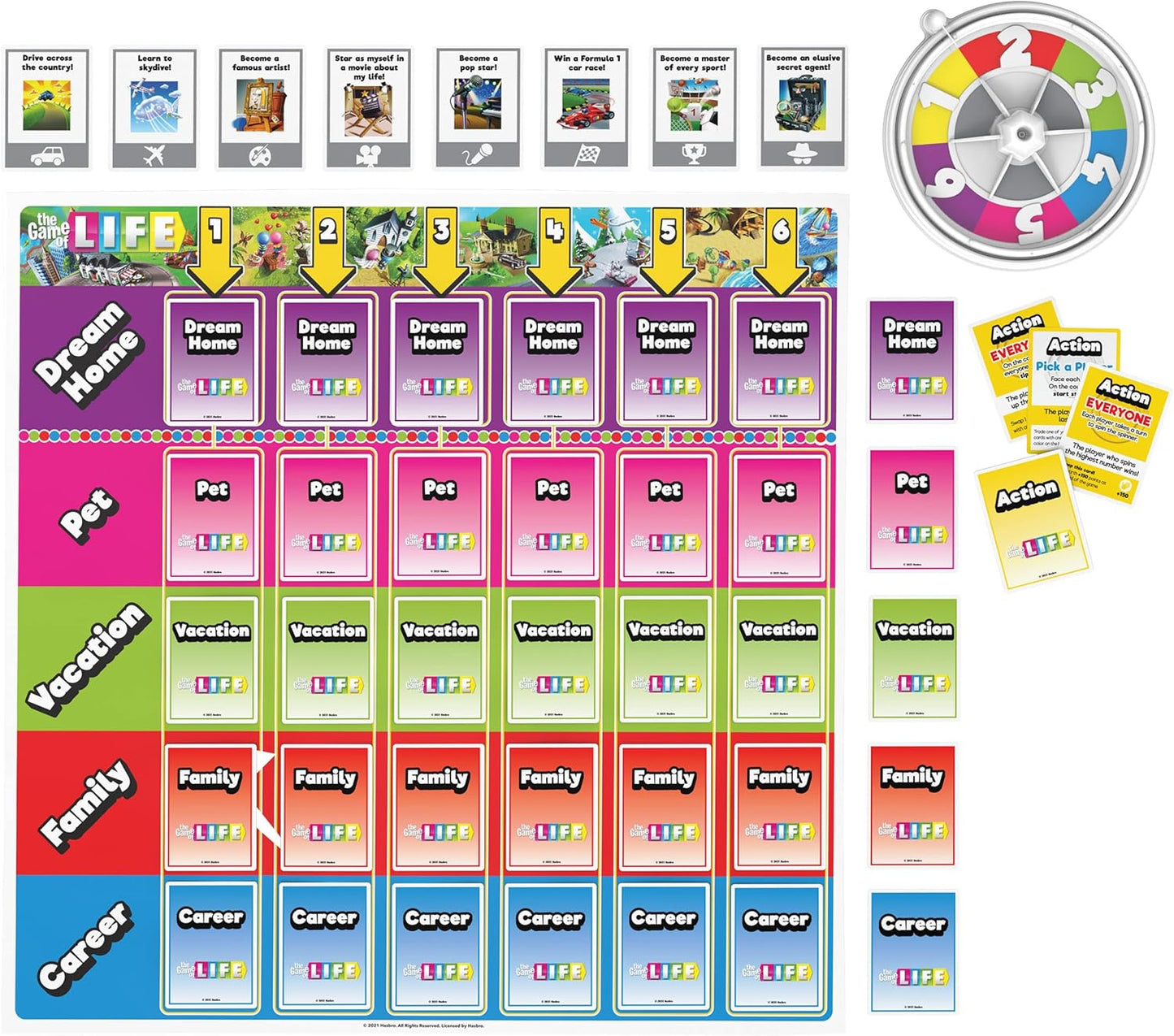 The Game of Life, Giant Edition Family Board Game Indoor/Outdoor Fun Game with Big Oversized Gameboard Cards Spinner, for Adults and Kids Ages 8 and up