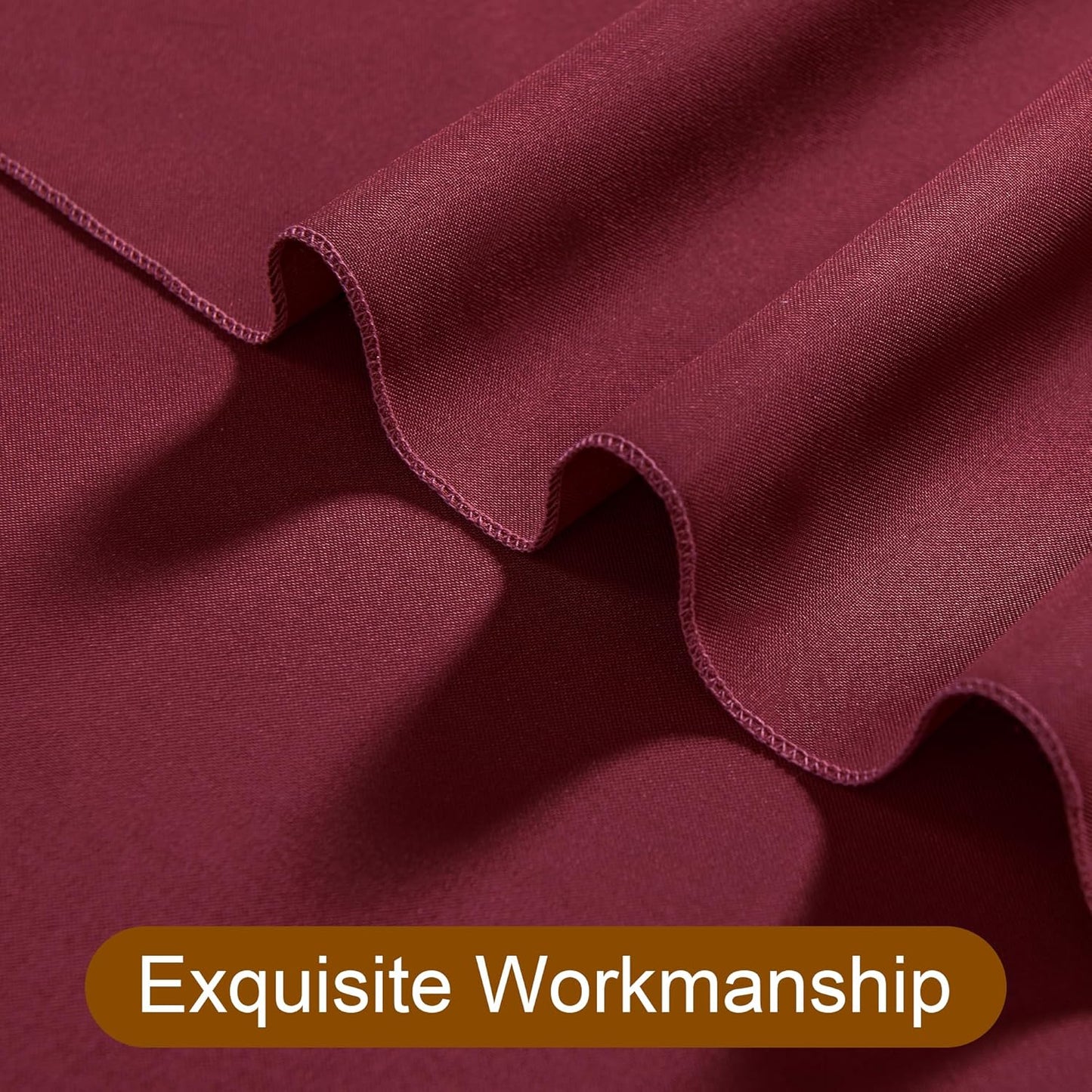 DWCN 10x7 FT Burgundy Backdrop Curtains for Parties, Photography Backdrop Drapes with Rod Pockets for Wedding Decorations Stage Birthday Family Gatherings, 2 Panels 5ft x 7ft