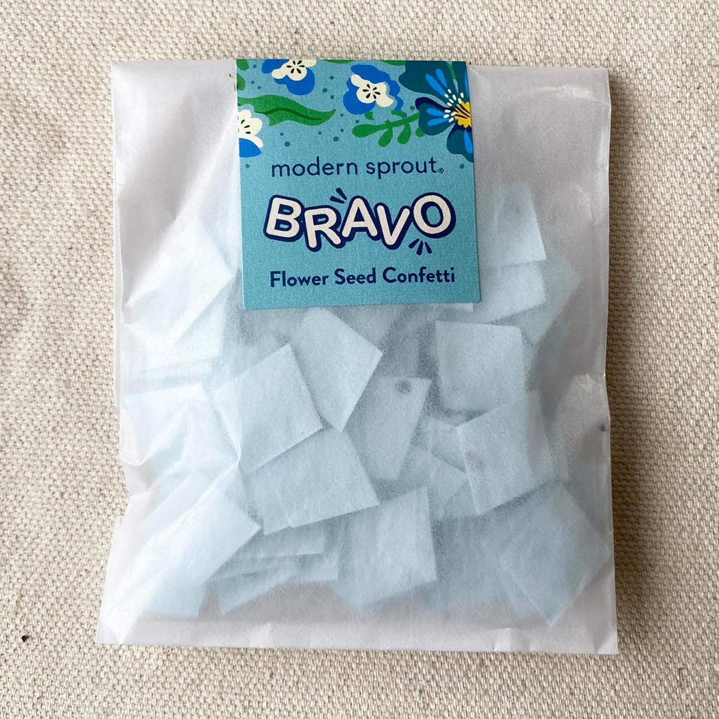 Modern Sprout Plantable Seed Paper Confetti Poppers Refill Packs (12 Pack/100pc) - Plastic-Free Refill for Creative Gardening - Wildflower Seeds for Kids Garden Party Favors & Birthday Poppers - Bravo