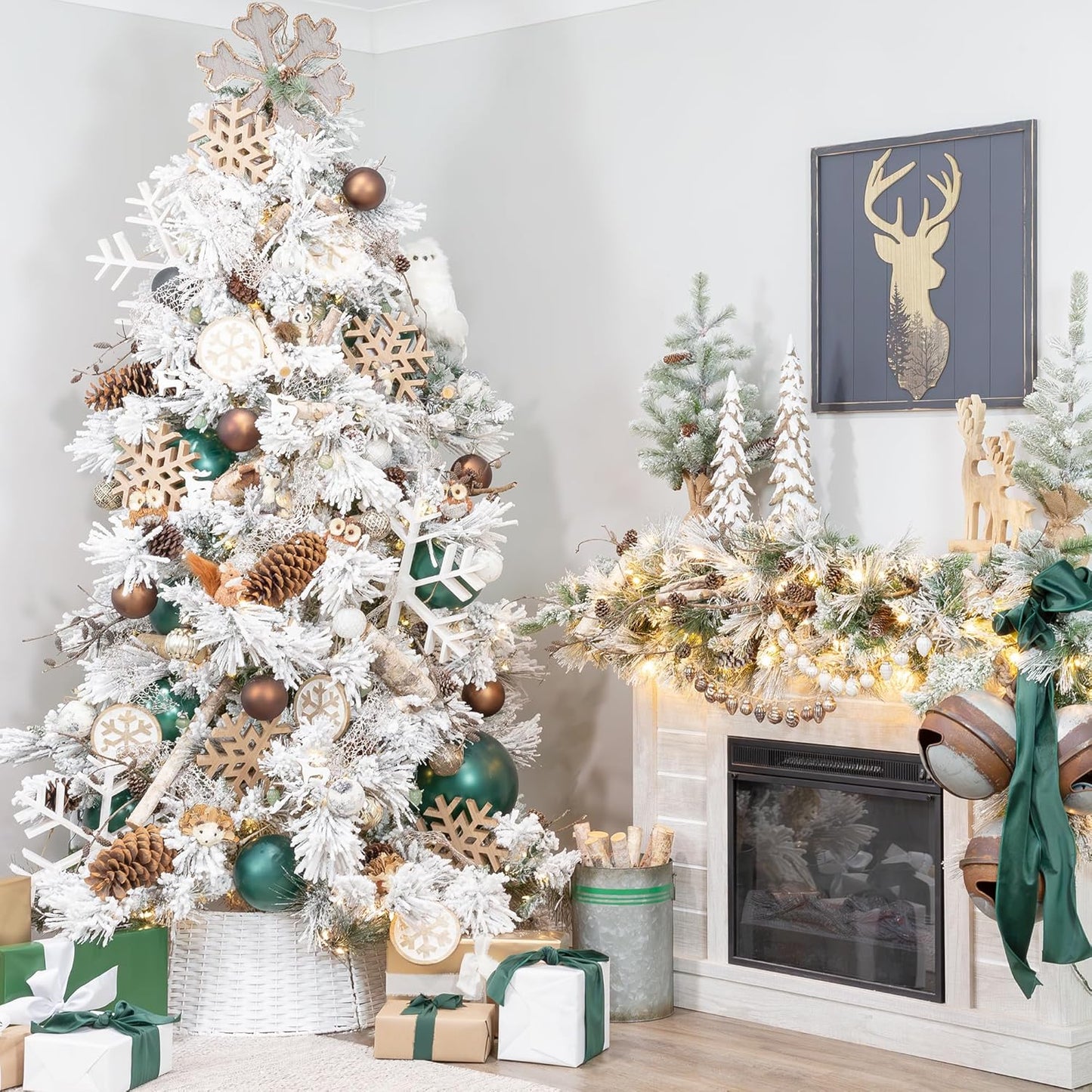 AuldHome Mercury Glass Finial Ornaments (Set of 12, Copper, Small); Distressed Metal Antique Style Christmas Tree Decorations; 1.3 to 2-Inch Size