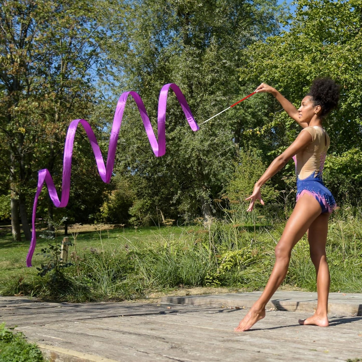 Yilloog Ribbon Dancing Wands Party Favors, 78.7 Inch Gymnastics Ribbon Streamers Rainbow Artistic Ribbon Dancer Twirling Wands, Rainbow Birthday Decorations, Girls Party Games