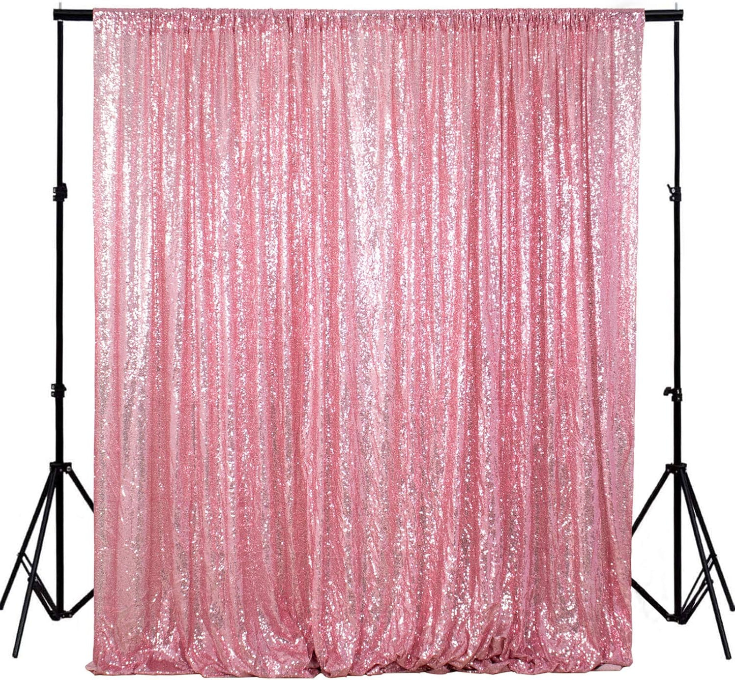 ShiDianYi 4FTx6FT-Fuchsia Pink-Backdrop Curtain Photography,Shimmer Sequin Fabric Photography Backdrops Sequin Curtains for Wedding/Party