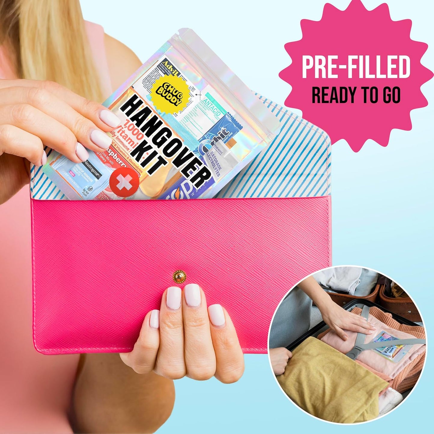 6 Pre-Filled Hangover Kit Bags - Bachelorette Hangover Kit - Bridesmaid Gifts, Bachelorette Party Favors, & More - Hangover Recovery Kit - Hangover Kit Supplies