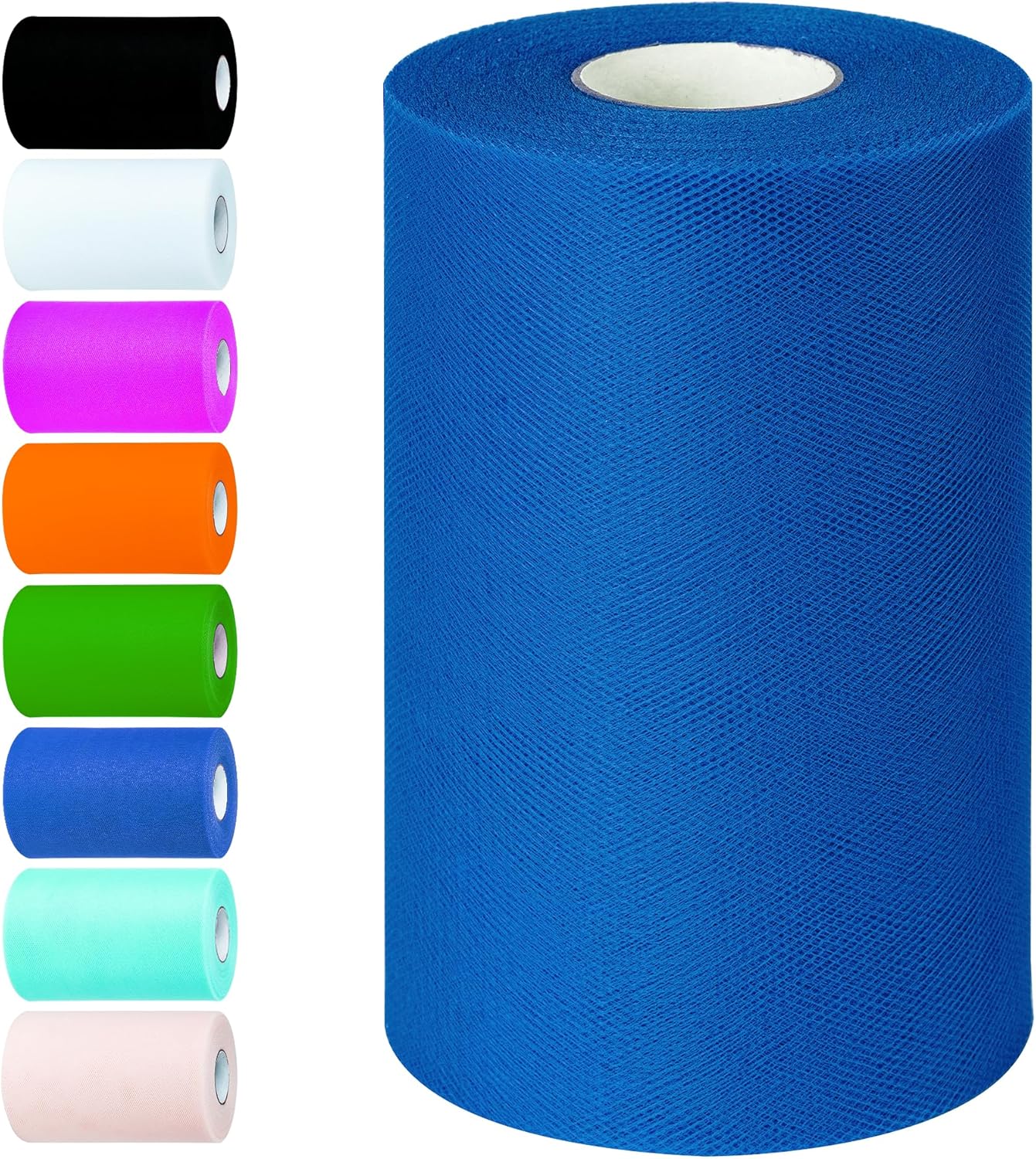 Gemstone Blue Tulle Fabric Rolls 6 Inch by 100 Yards (300 feet) Tulle Roll Spool Fabric for DIY Tutu Skirt Baby Shower Birthday Party Wedding Decorations Christmas Craft Supplies (Gemstone Blue)