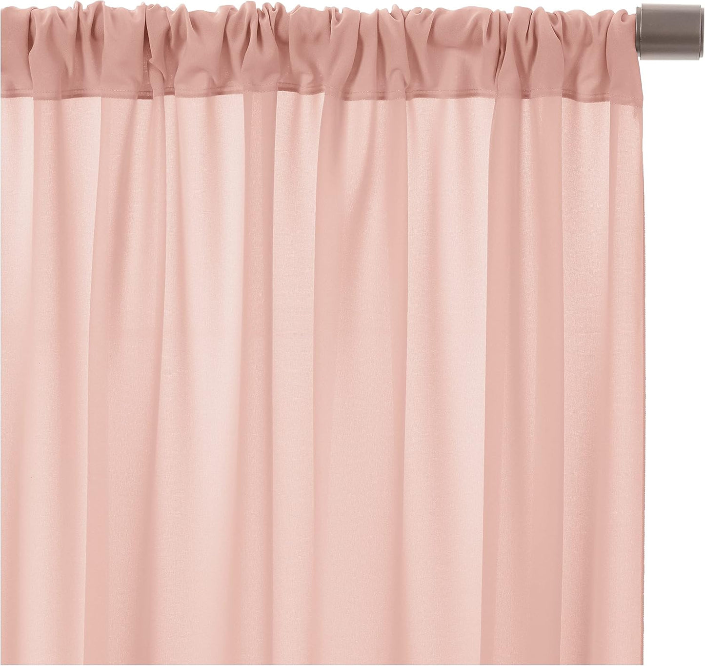 AK TRADING CO. 10 feet x 10 feet Polyester Backdrop Drapes Curtains Panels with Rod Pockets - Wedding Ceremony Party Home Window Decorations - Blush Pink (DRAPE-5x10-BLUSH) (Pack of 24)