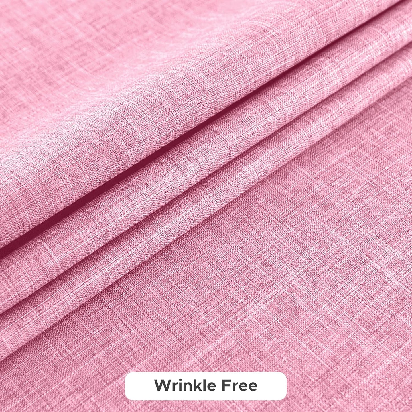 Fitable Faux Linen Tablecloths for Rectangle Tables: Water & Stain Resistant Farmhouse Table Cloth, Washable Burlap Textured Table Covers for Kitchen Dining Party(2 Pack, 52x70 Inch, Pink)