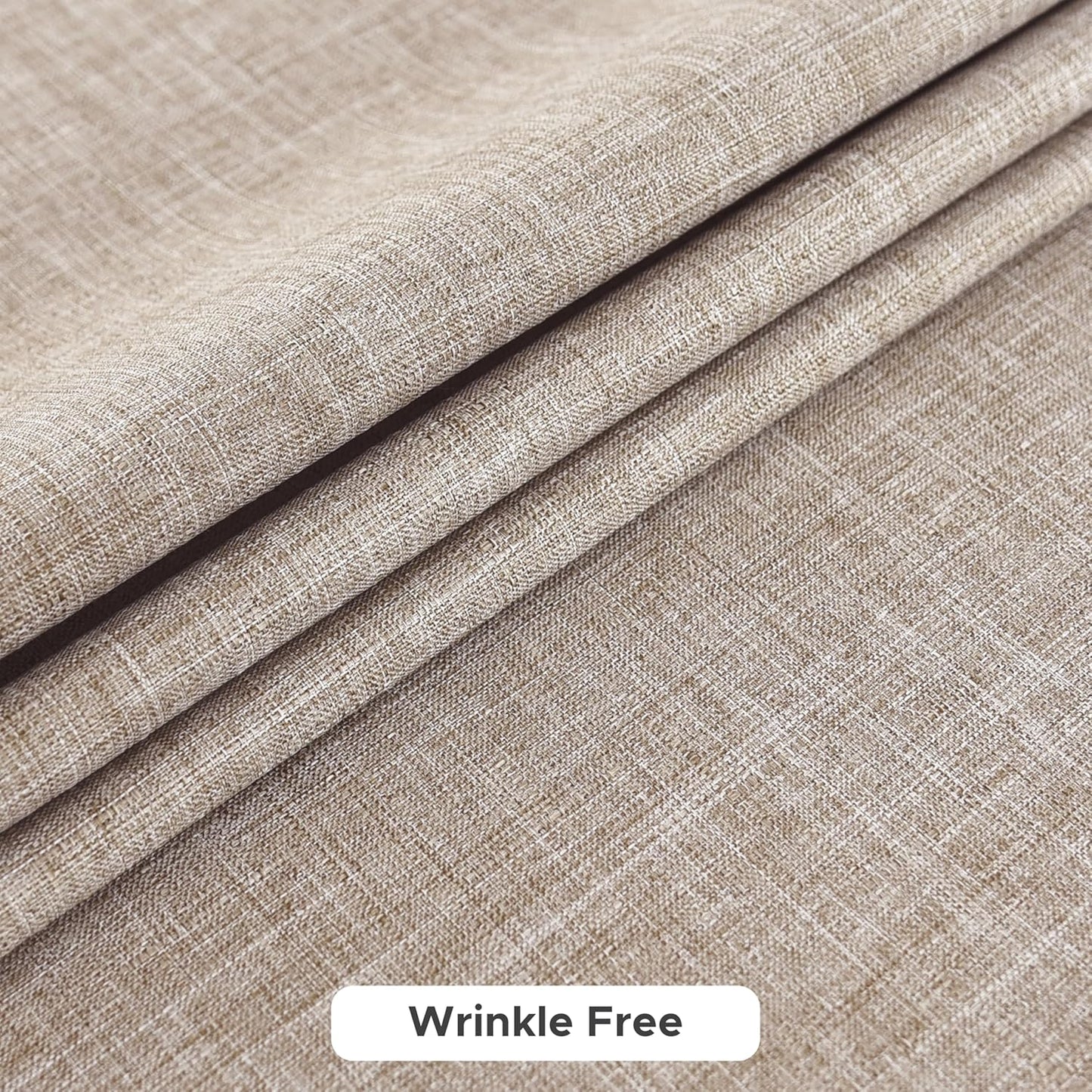 Fitable Faux Linen Tablecloths for Rectangle Tables: Water & Stain Resistant Farmhouse Table Cloth, Washable Burlap Textured Table Covers for Kitchen Dining Party(2 Pack, 60x120 Inch, Nature)