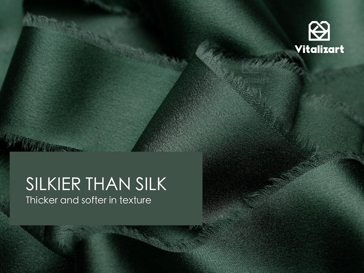 Vitalizart Silk Like Satin Ribbon 1 inch x 30 Yard Dark Green Handmade Frayed Ribbons for Gift Wrapping Baby Shower Wedding Bridal Bouquets Holiday Decor