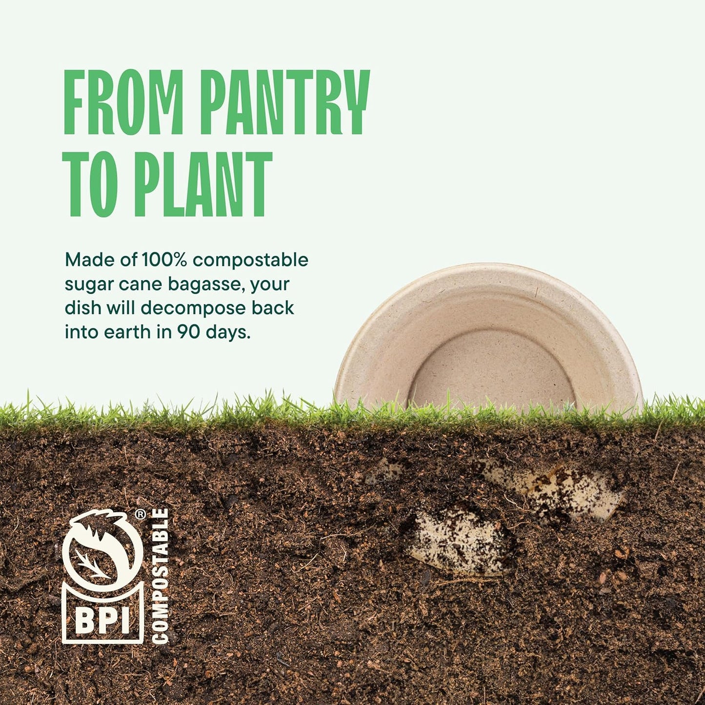 100% Compostable Paper Bowls 12 oz. [1000 Count] Heavy-Duty Soup Bowls - Natural Brown Color Unbleached Bagasse Bowls - Eco-Friendly Disposable Biodegradable Sugarcane - [Bulk Case 8/125 Pack]