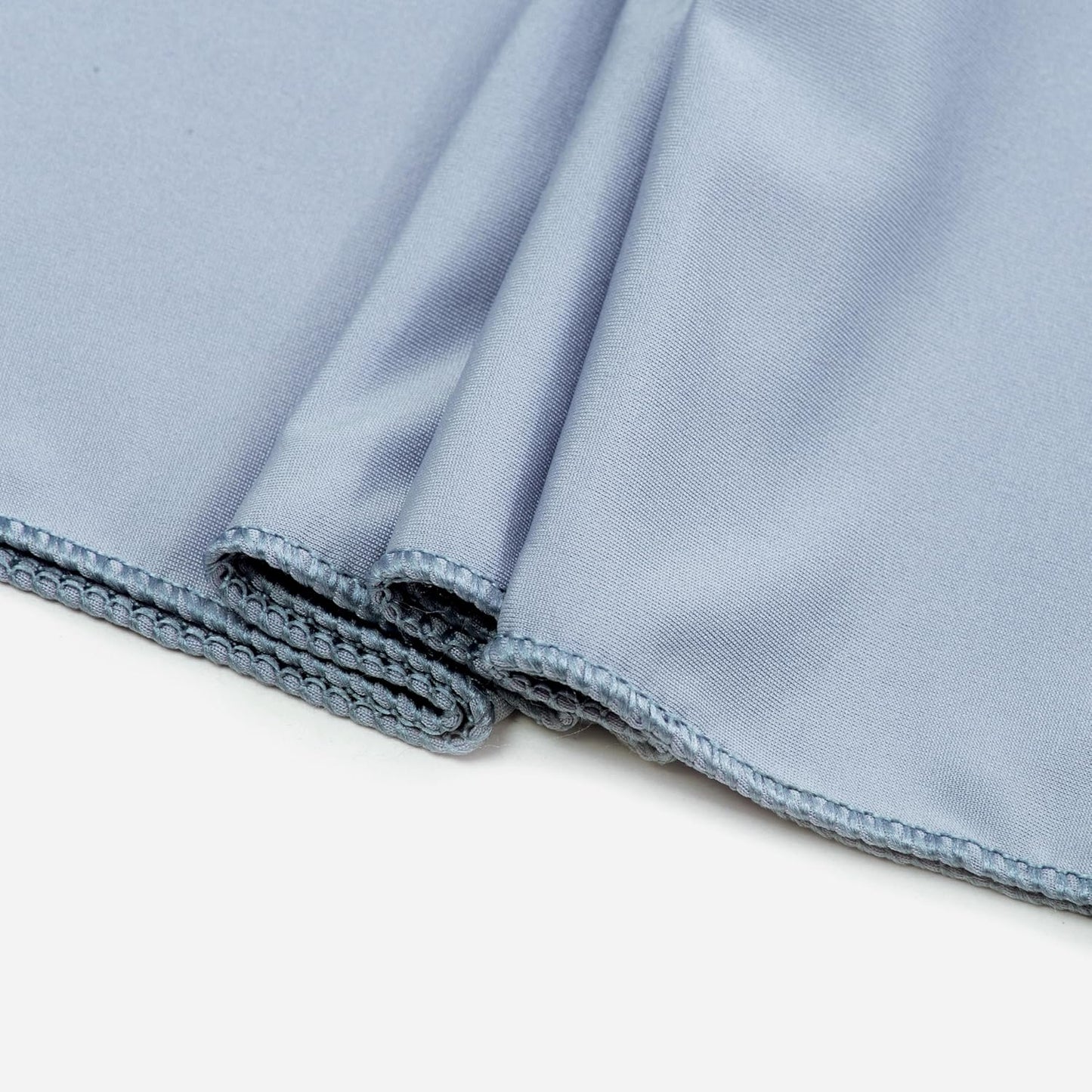 MDS Pack of 150 Spandex Chair Sashes Bows Elastic Stretch Dining Chair Bands Ties Without Slider Buckle Universal fits for Wedding Baby Shower Birthday Party Banquet Event Decoration - Dusty Blue