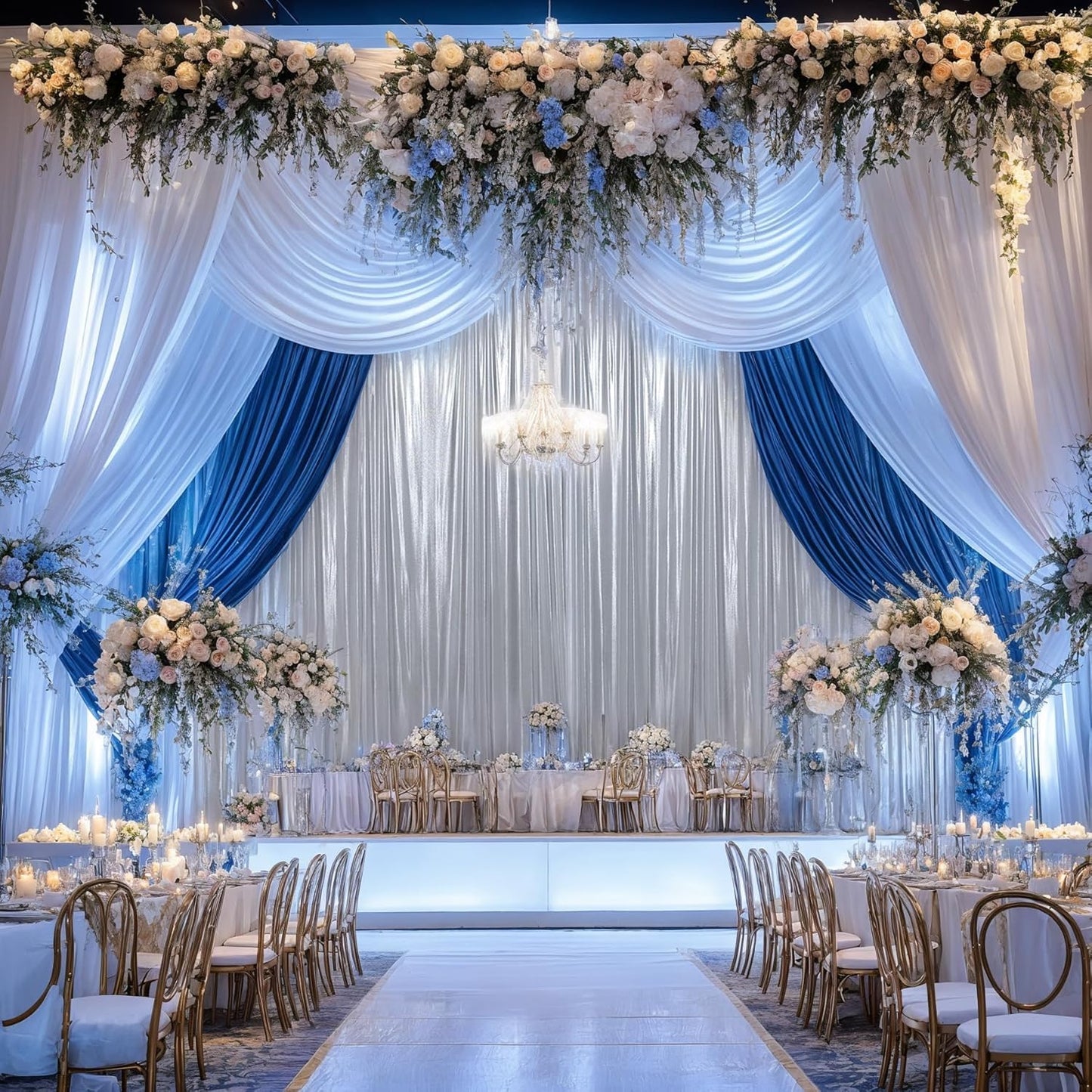 leegleri 30x10ft Thick Silver Glitter Backdrop Curtain Panels for Parties, Wrinkle Free Sequin Sparking Photo Backdrop Drapes, 6Panels 5x10ft Shimmer Back Drop Cloth for Wedding Birthday Photography