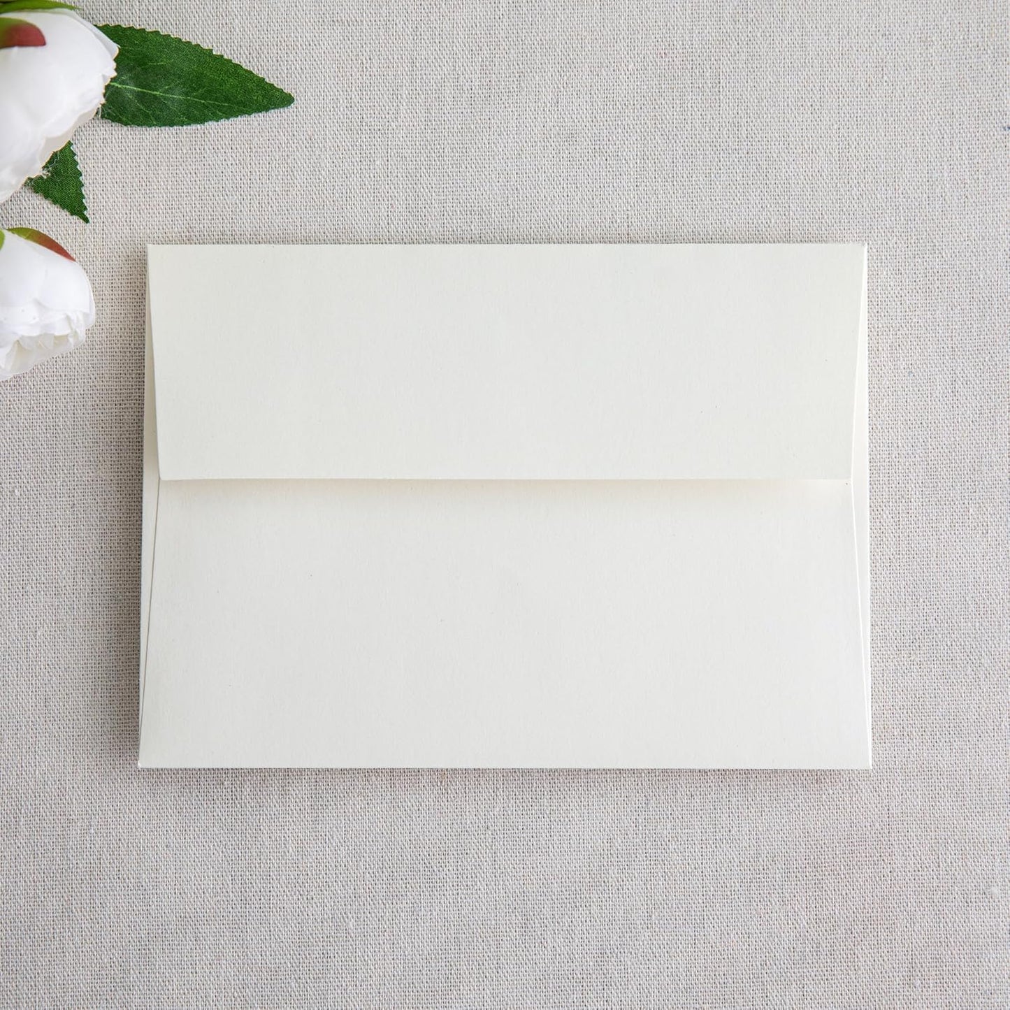 PONATIA 50 Pieces 5x7 Envelopes, A7 Envelopes Self Seal for Weddings, Invitation Cards, Photos, Postcards, Greeting Cards Mailing, Baby Shower, Graduation, Christmas Gift Cards (Ivory)