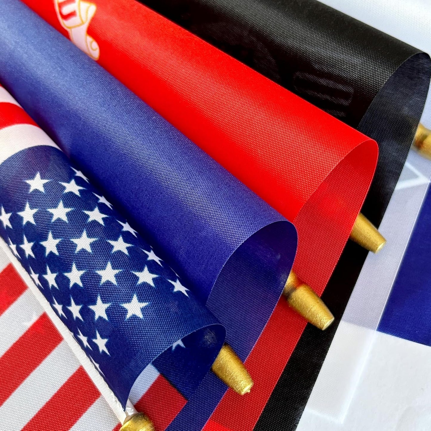 22 Pack All Branches Military Service Flags Set Small Mini Army Armed Forces Handheld Flag on Stick for Veterans Day,Memorial Day Decorations,5x8 Inch