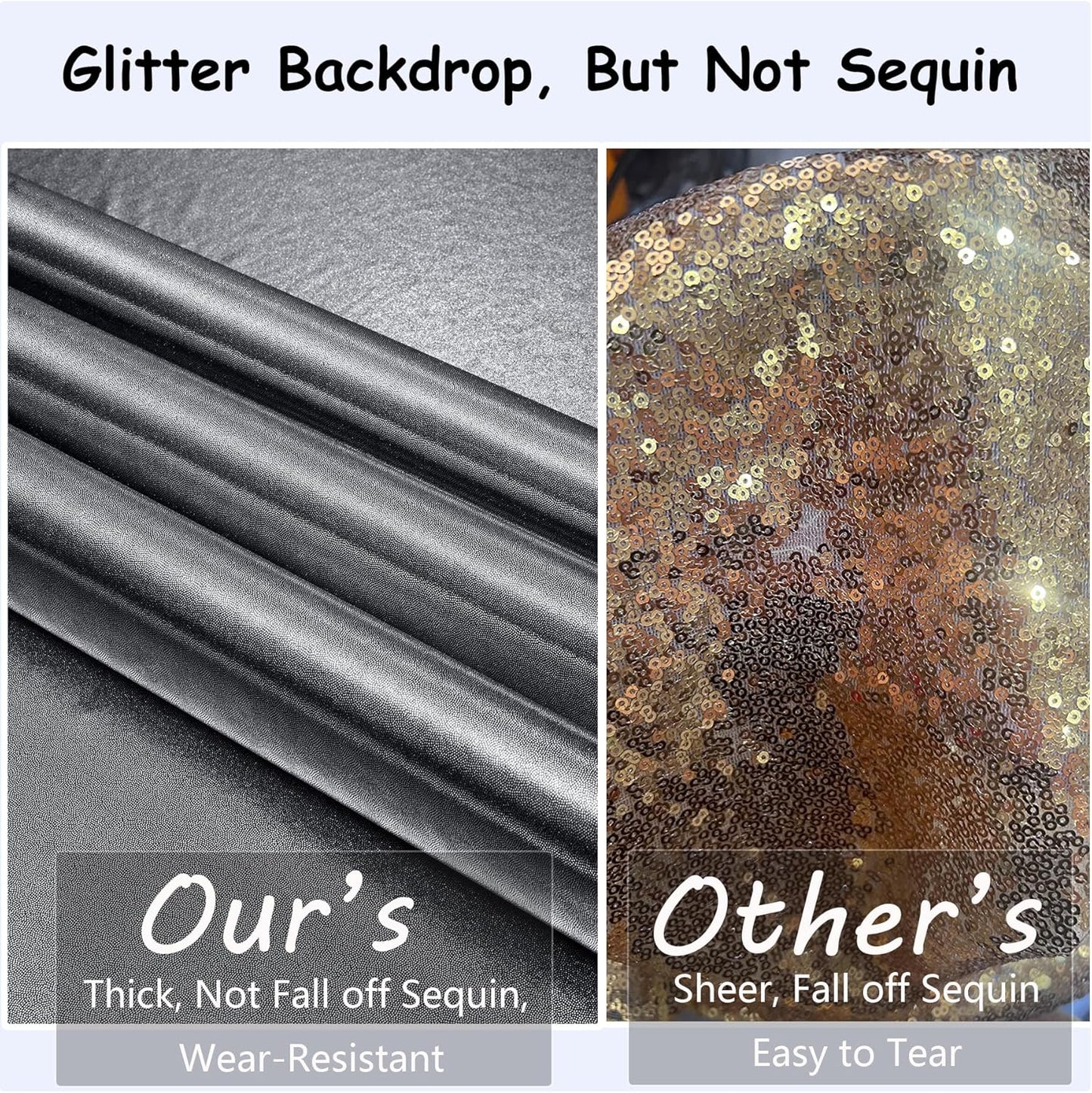 30x10 ft Wrinkle Free Black Silver Sequin Backdrop Curtain for Parties,Thick Not Fall Glitter Wedding Backdrop Drapes,6 Panels 5x10ft Shimmer Photo Back Drop Cloth for Birthday Photography Background