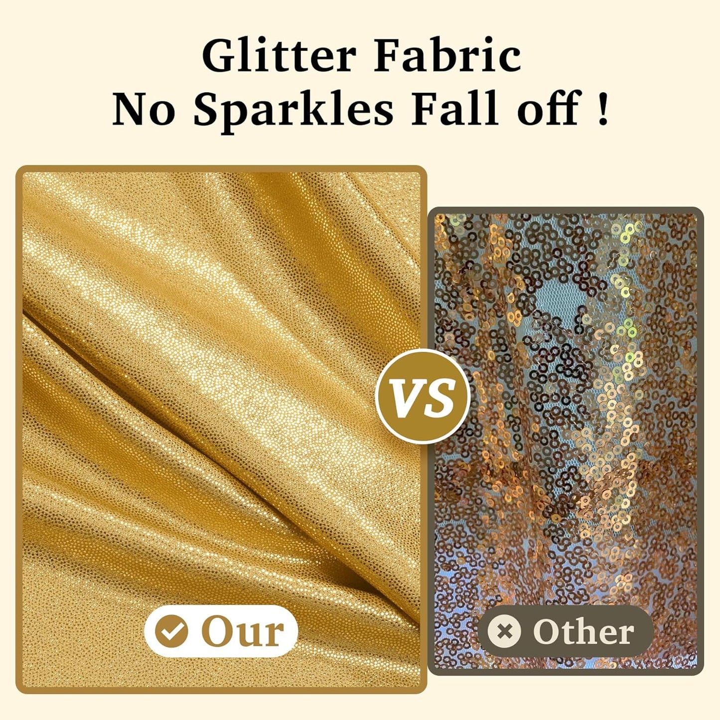 40ftx10ft Gold Sequin Backdrop Curtain Panels for Parties, Wrinkle Free Glitter Photo Backdrop Drapes 8 Panels 5x10FT Back Drop Cloth Shiny Fabric for Wedding Birthday Christmas Photography Background