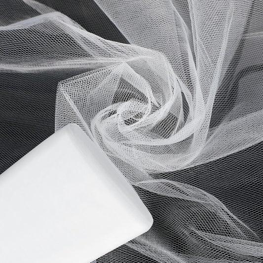 Timgle Tulle Fabric Rolls Bulk 54 Inch by 100 Yards (300 Ft) Tulle Ribbon Netting Fabric Spool Bolt for DIY Crafts Tutu Skirt Christmas Baby Shower Birthday Party Wedding Decorations(White)