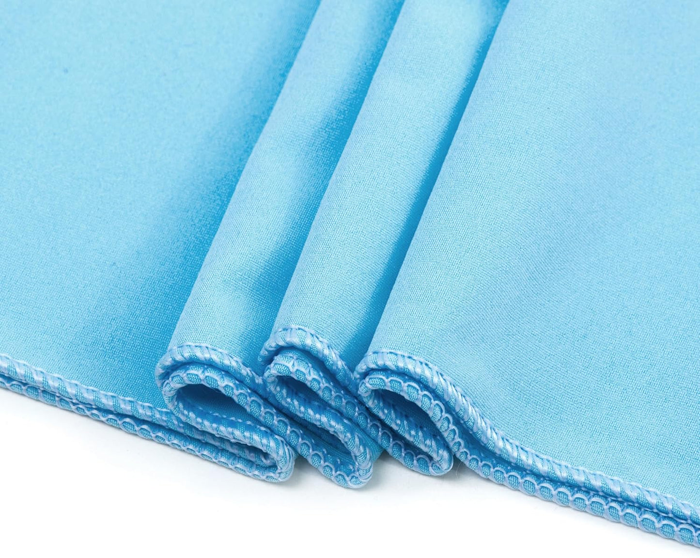 MDS Pack of 25 Spandex Chair Sashes Bows Elastic Stretch Dining Chair Bands Ties Without Slider Buckle Universal fits for Wedding Baby Shower Birthday Party Banquet Event Decoration - Blue