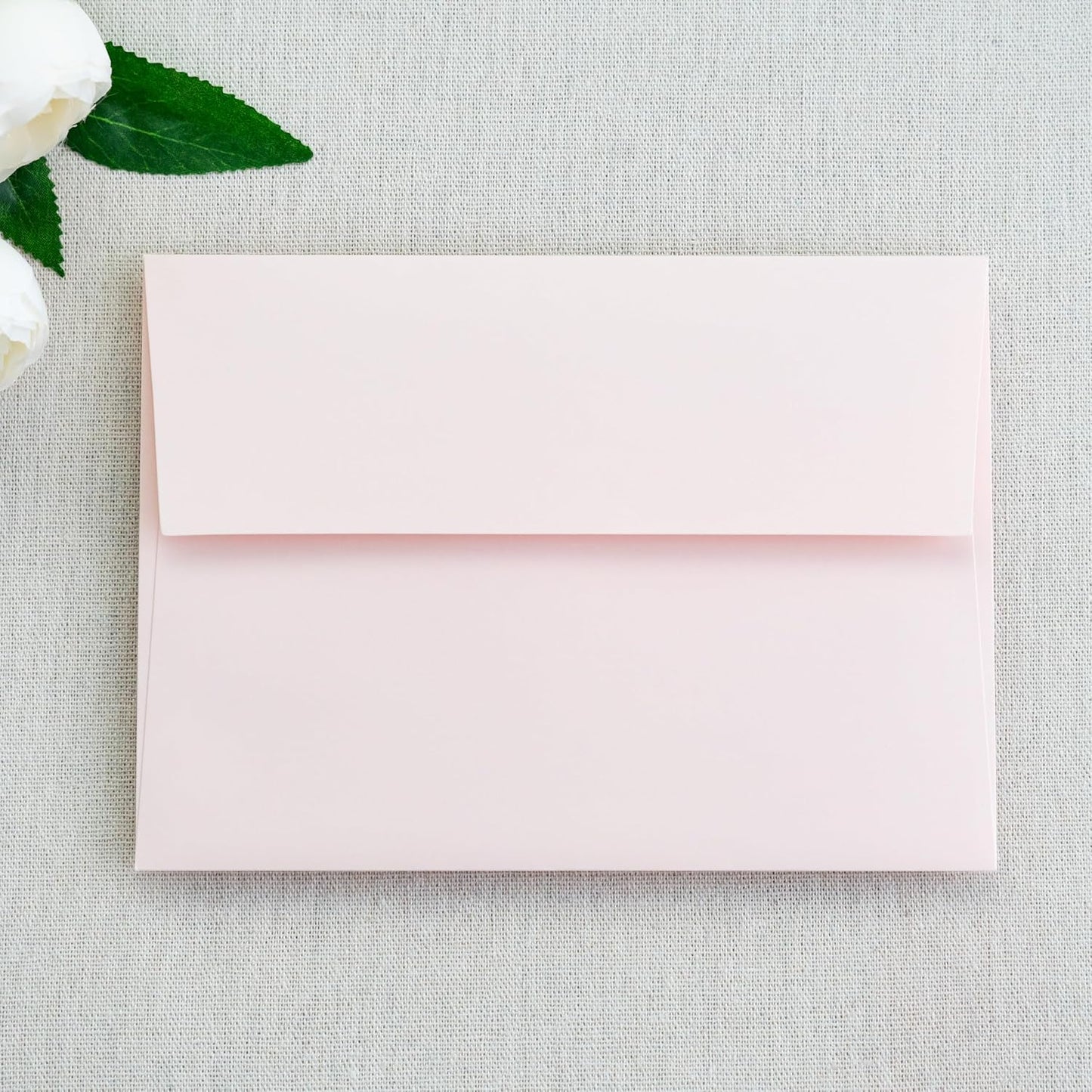 PONATIA 50 PCS 5x7 Envelopes, Blush Pink Self- Adhesive A7 Envelopes for Weddings, Invitation Cards, Photos, Postcards, Greeting Cards Mailing, Baby Shower, Graduation, Christmas Gift Cards