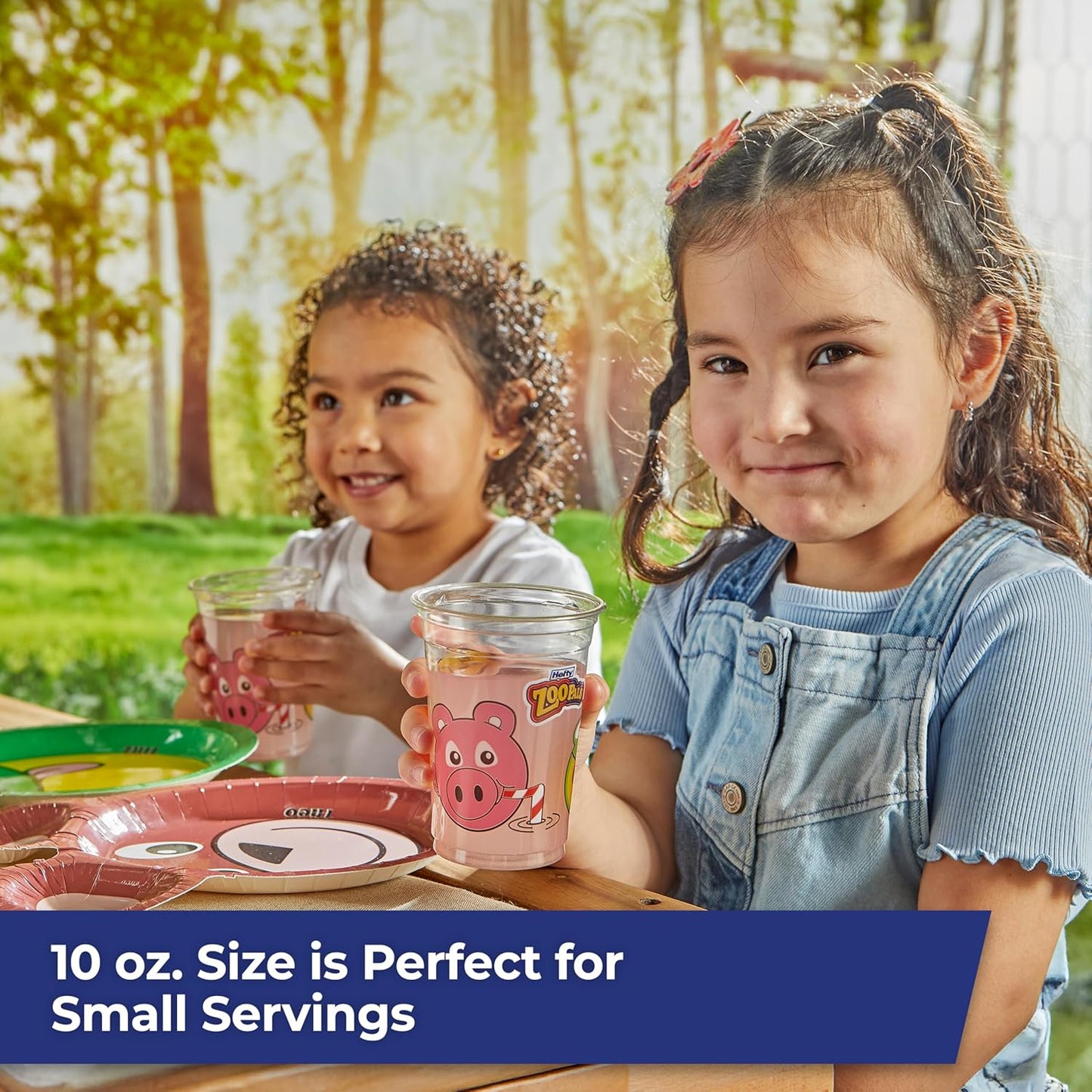 Hefty Zoo Pals Kids Cups, Animal Printed Kids Plastic Cups for Birthday Parties or Everyday Use, Great for Small Hands to Hold, 25 Count, 10 Fl. Oz.