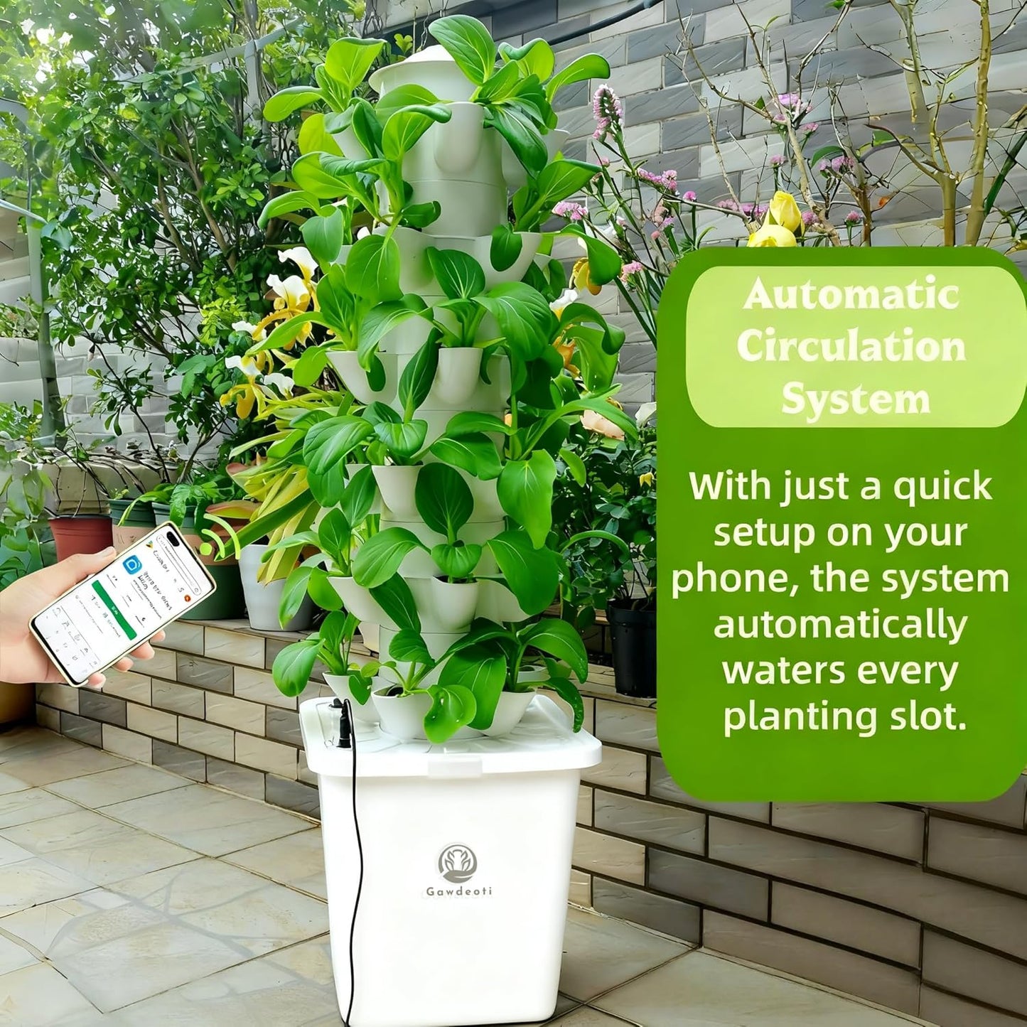 Hydroponic Growing System Kit - Indoor Smart Hydroponic Vertical Garden,Hydroponic Vegetable System,30 Pods,with Pump System and Automatic Timer, White